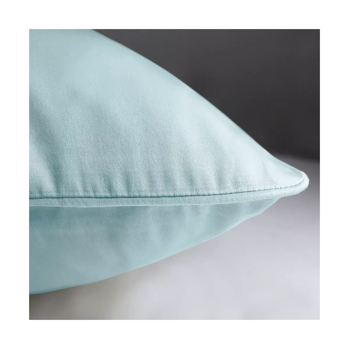 Garnier Thiebaut Lot De 2 Taies Satin De Coton 120 Fils/cm² Coloris Bleu Mint Ava Uni Mint
