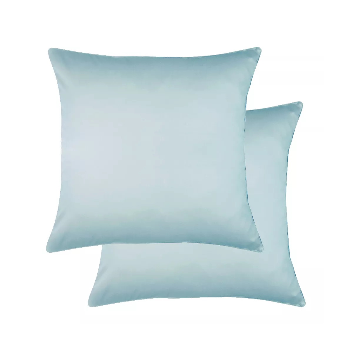 garnier thiebaut Lot de 2 taies satin de coton 120 fils/cm² coloris bleu mint Ava uni mint