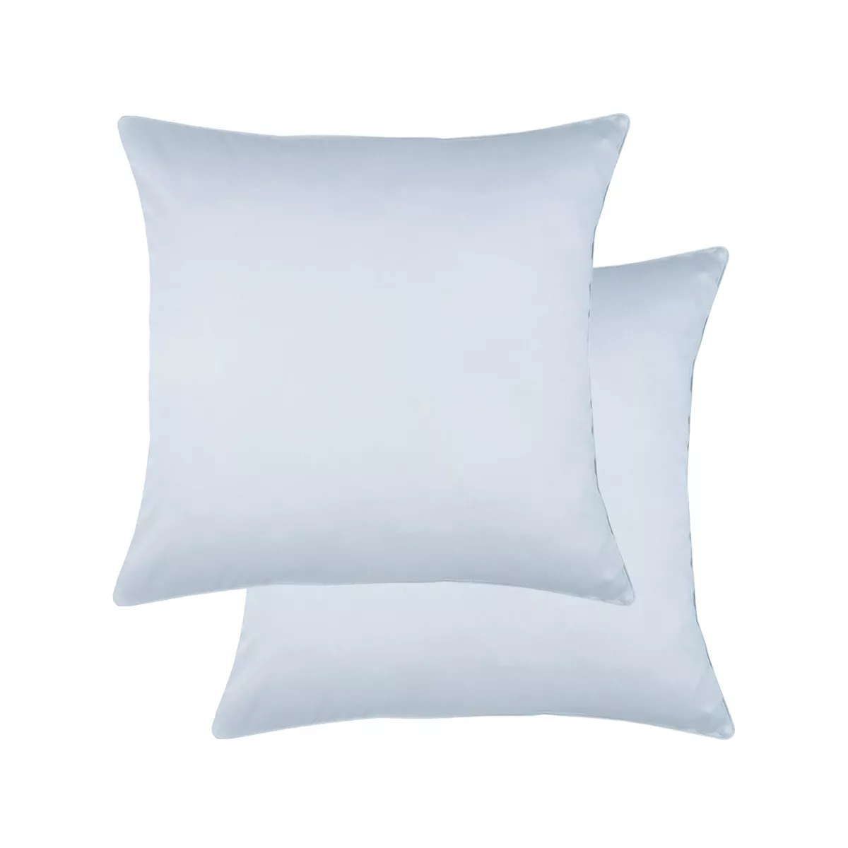 Garnier Thiebaut Lot De 2 Taies Satin De Coton 120 Fils/cm² Coloris Gris Glacier Ava Uni Glacier