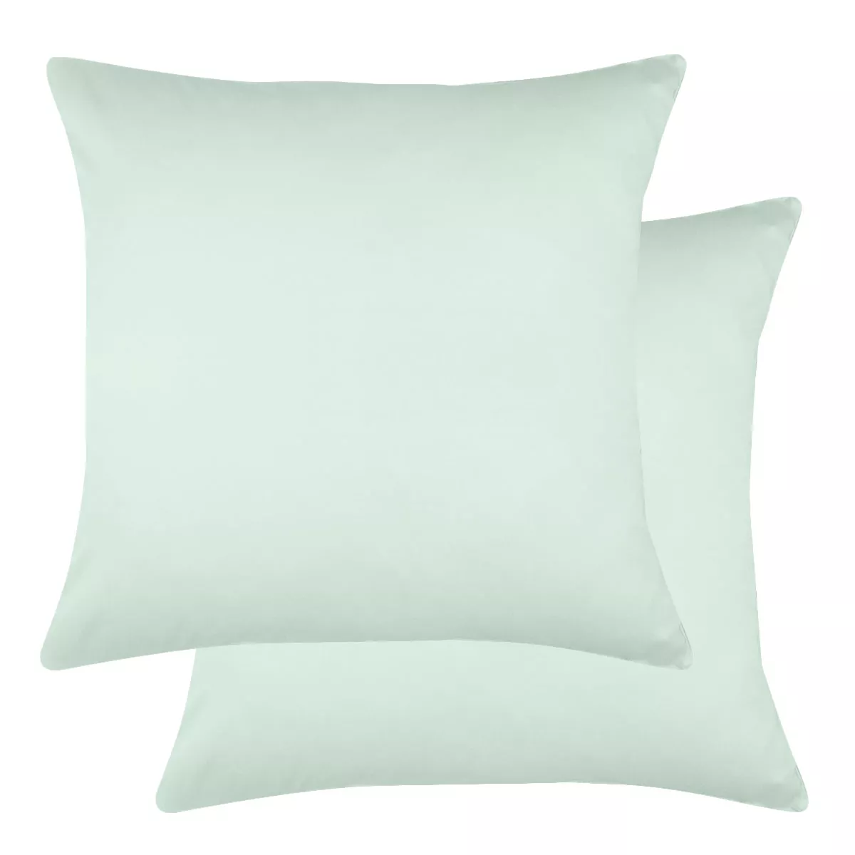 garnier thiebaut Lot de 2 taies satin de coton 120 fils/cm² coloris bleu lagon Ava uni lagon