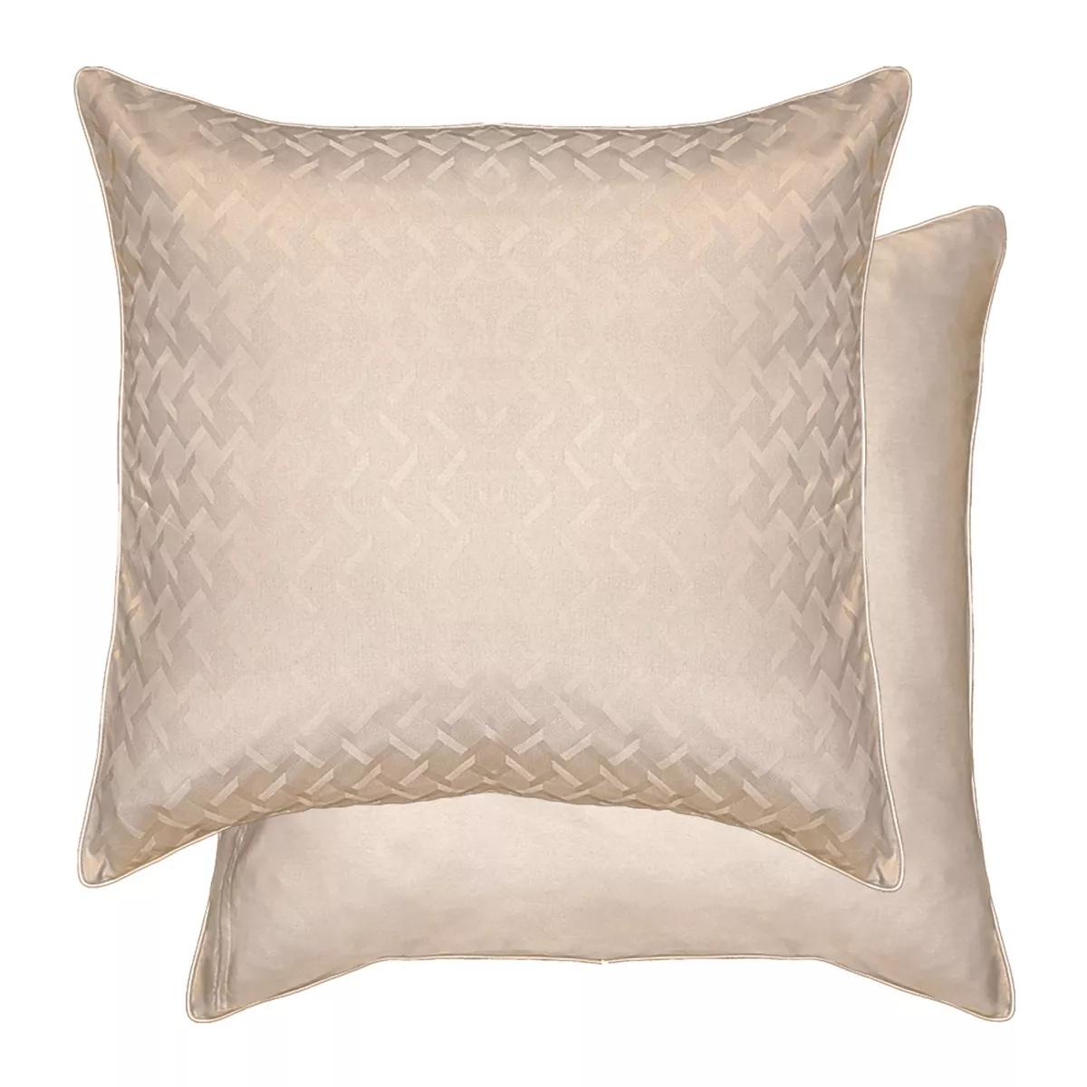 garnier thiebaut Lot de 2 taies satin de coton coloris beige lin Adagio lin