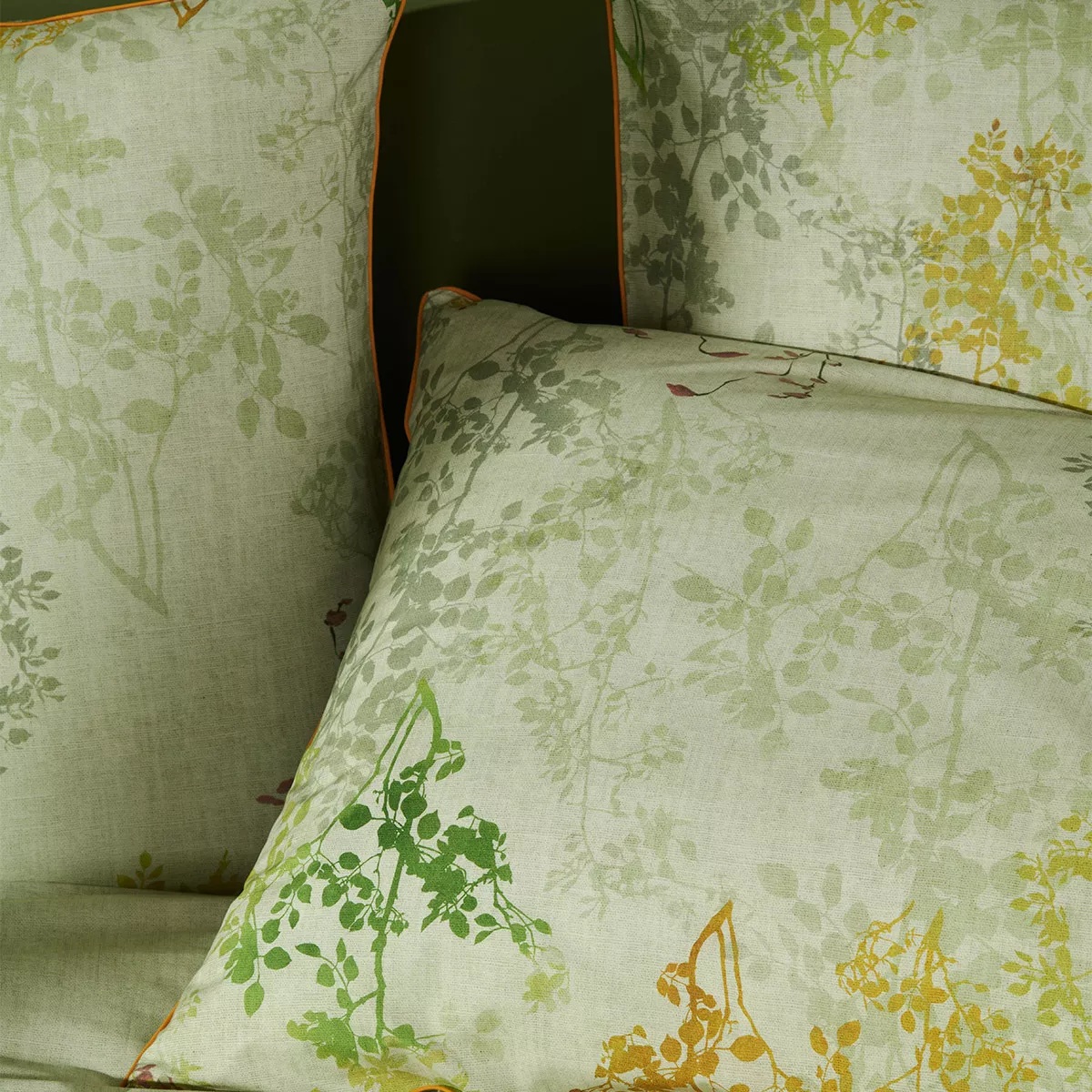 Garnier Thiebaut Lot H.couette +taies Percale De Coton 80 Fils/cm² Coloris Multicolore Flamboyant Lumieres D'automne Flamboyant