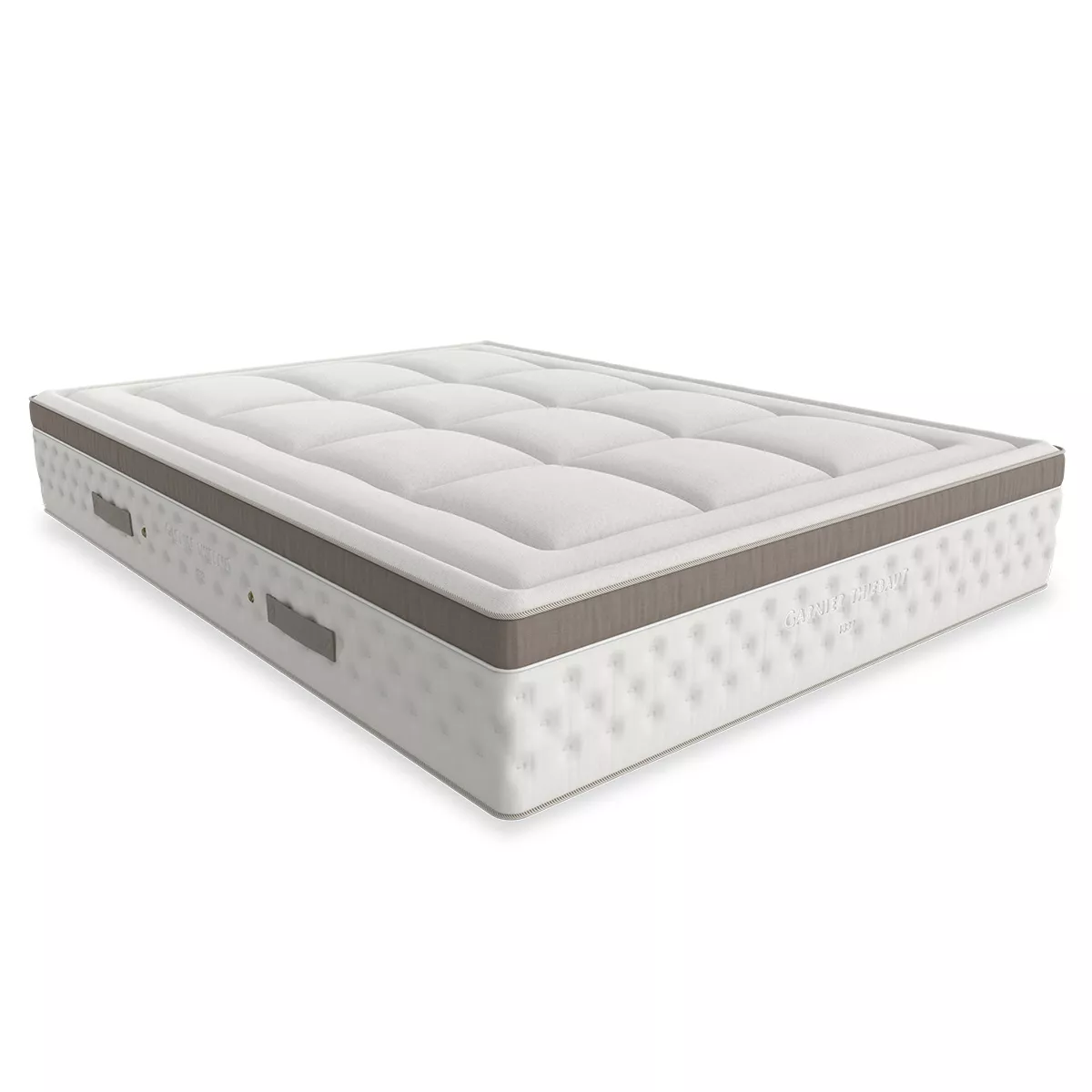 garnier thiebaut Matelas h30 hybride ressorts/visco coloris blanc creme Morphee creme