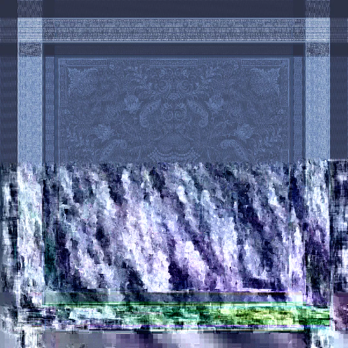 Garnier Thiebaut Nappe Anti Tache Coton & Autres Fibres Bleu Crepuscule Persina Crepuscule