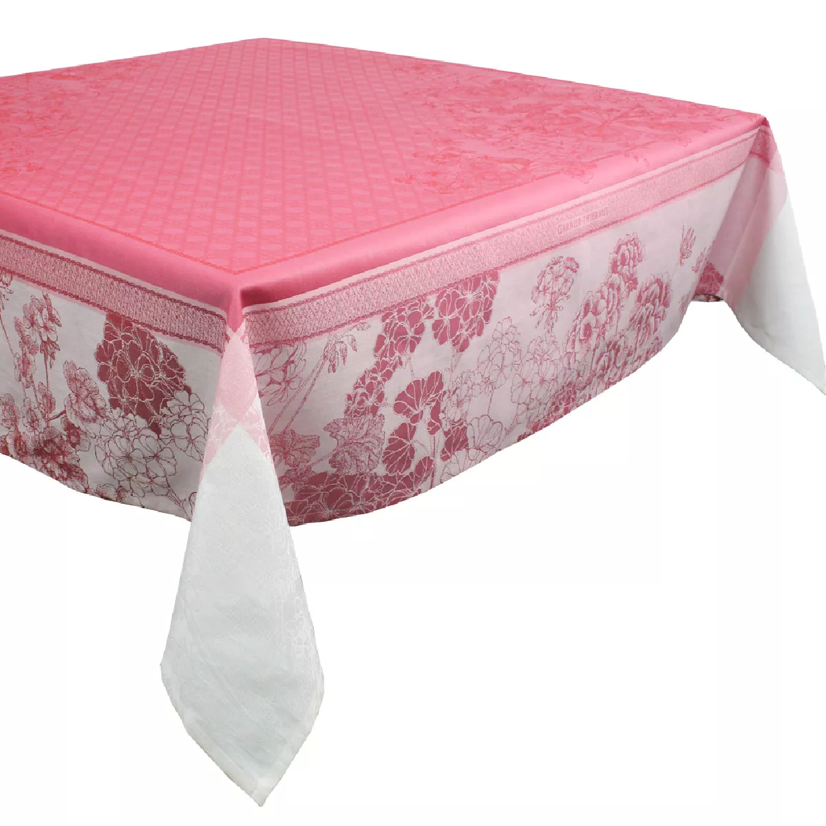 Garnier Thiebaut Nappe Anti Tache Pur Coton Bio Rose Rose Geraniums Rose