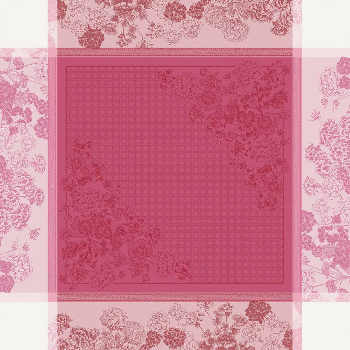 Garnier Thiebaut Nappe Anti Tache Pur Coton Bio Rose Rose Geraniums Rose