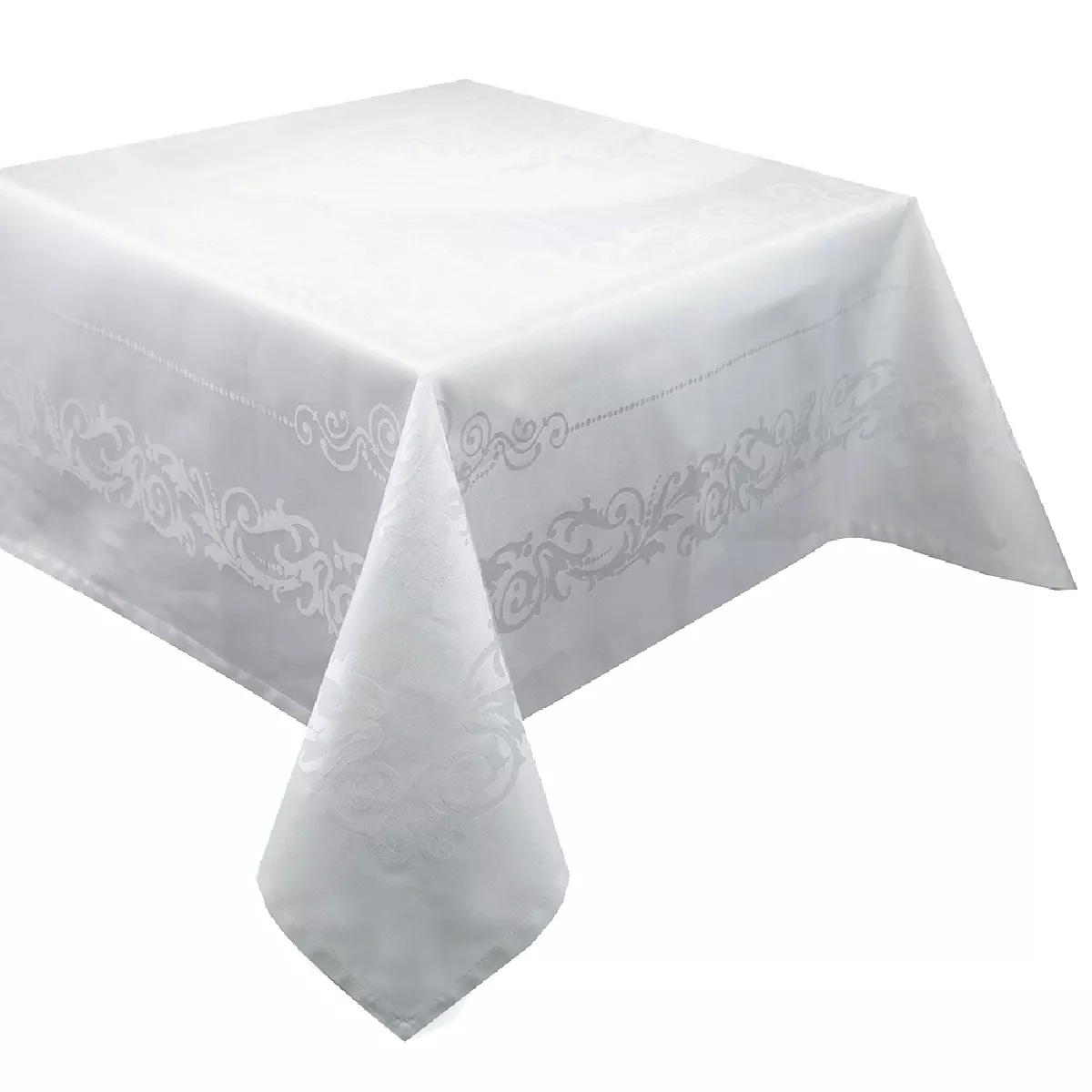 Garnier Thiebaut Nappe Anti Tache Pur Coton Blanc Blanc Comtesse Blanc