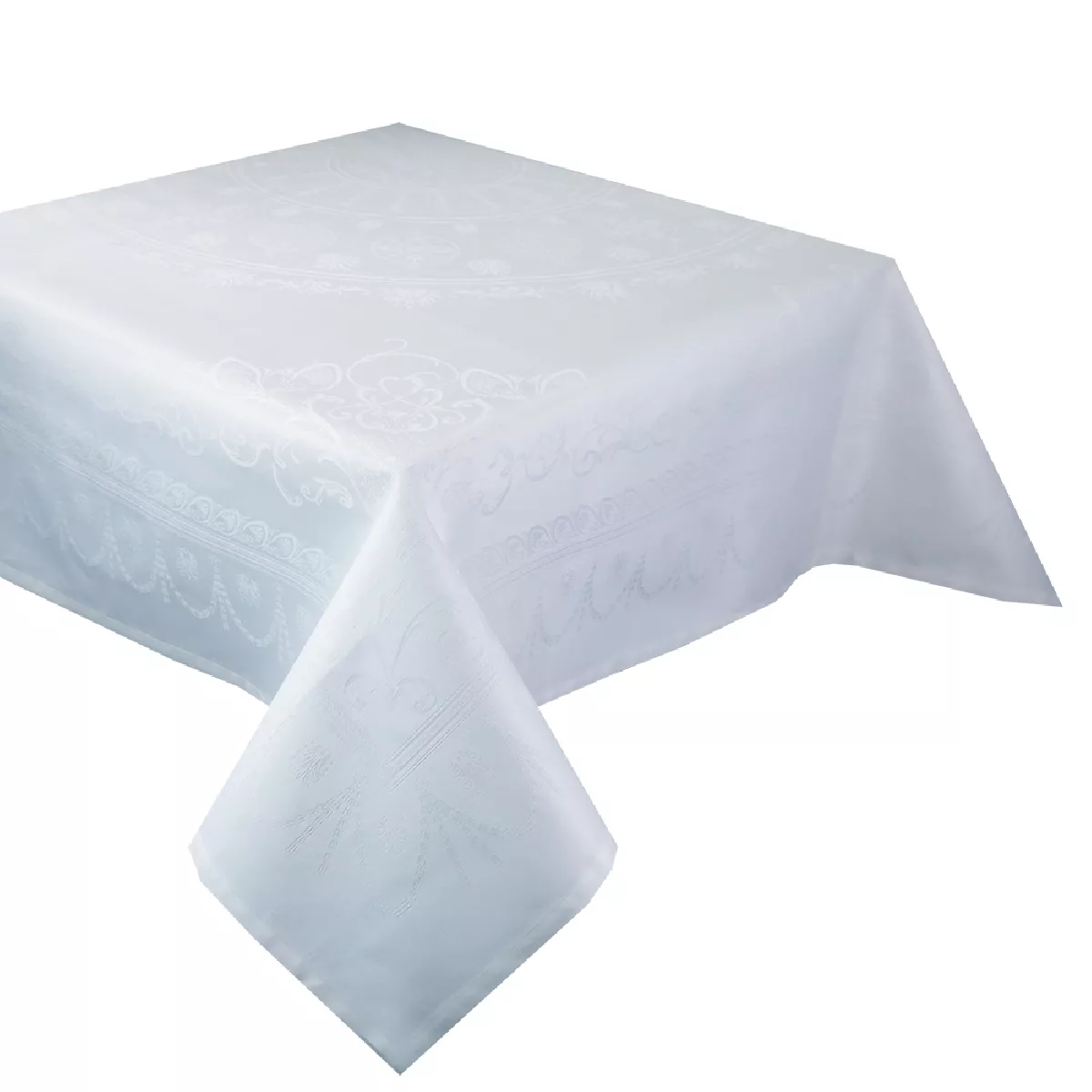 Garnier Thiebaut Nappe Anti Tache Pur Coton Blanc Diamant Eloise Diamant