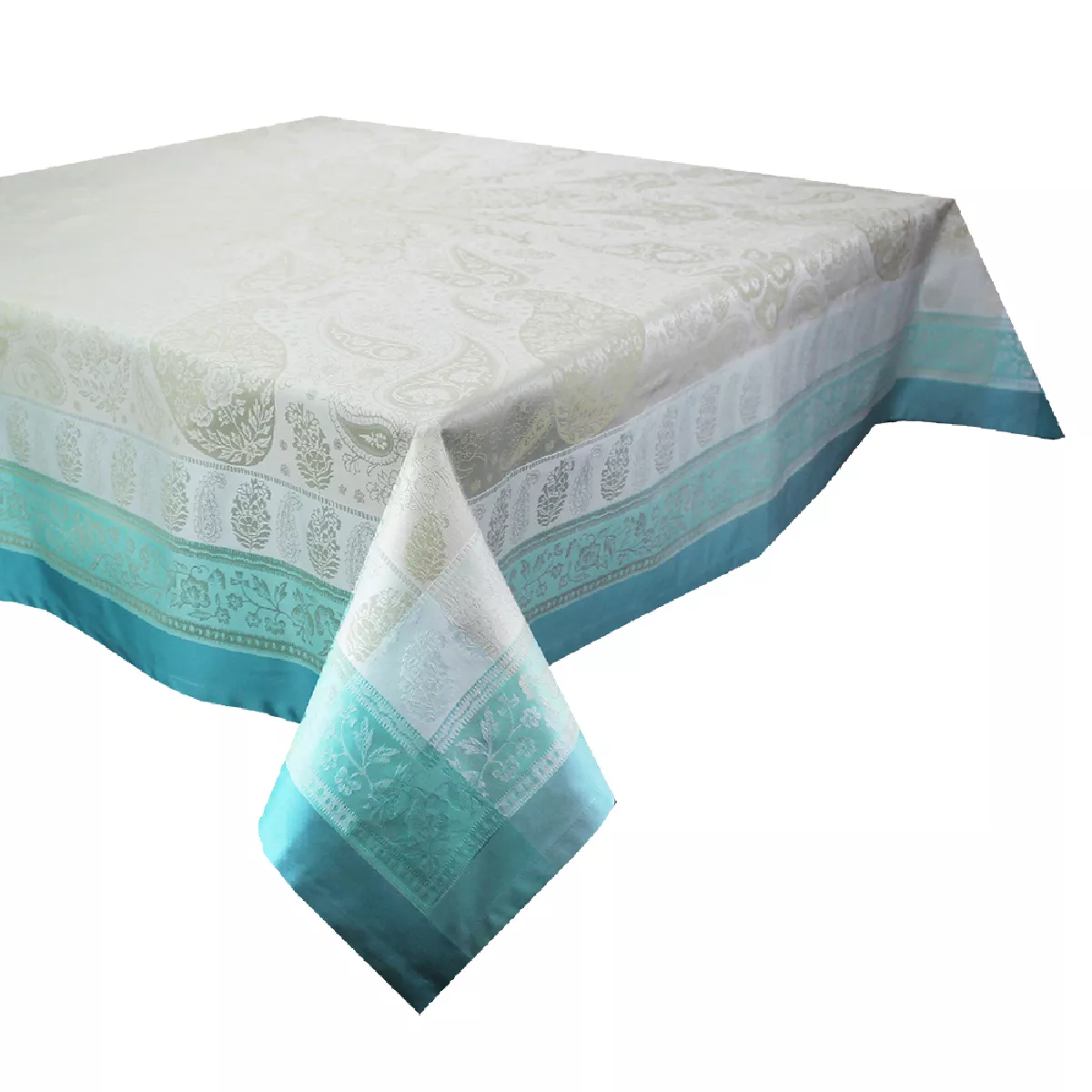 Garnier Thiebaut Nappe Anti Tache Pur Coton Bleu Lagon Pondichery Lagon