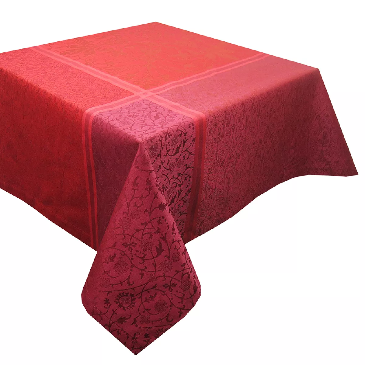 Garnier Thiebaut Nappe Anti Tache Pur Coton Bordeaux Grenat Cassandre Grenat