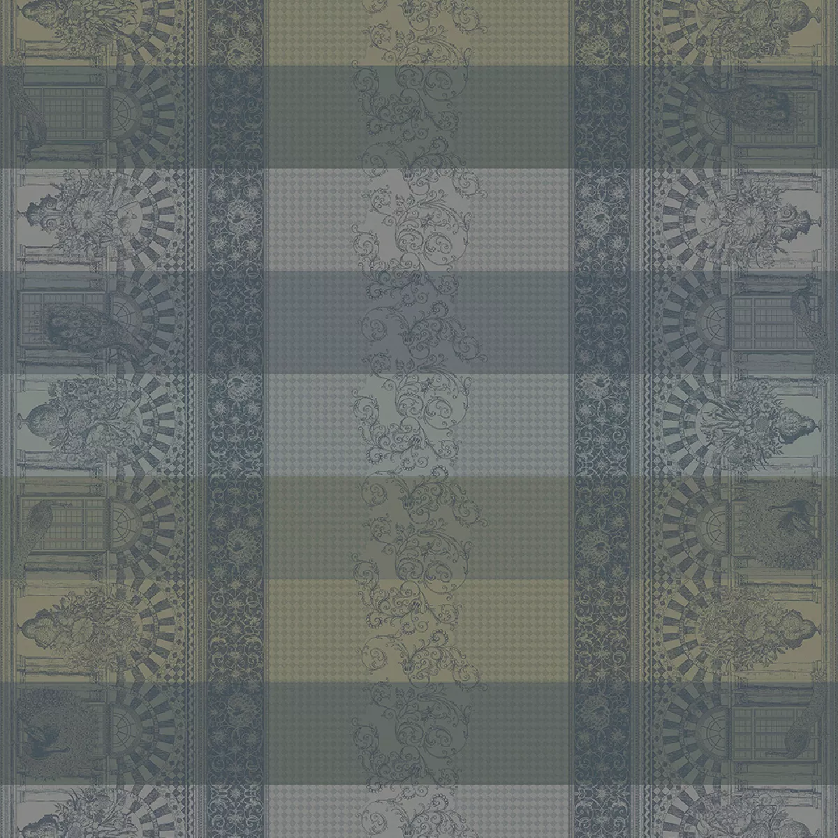 Garnier Thiebaut Nappe Anti Tache Pur Coton Gris Bronze Arcades Linea Bronze