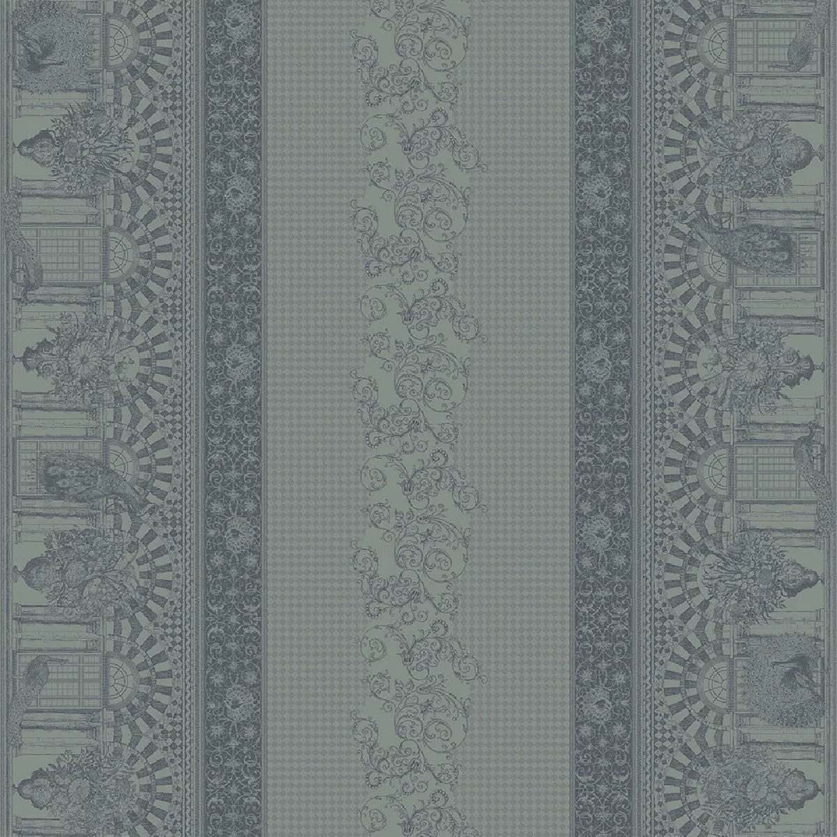 Garnier Thiebaut Nappe Anti Tache Pur Coton Gris Cendre Arcades Cendre