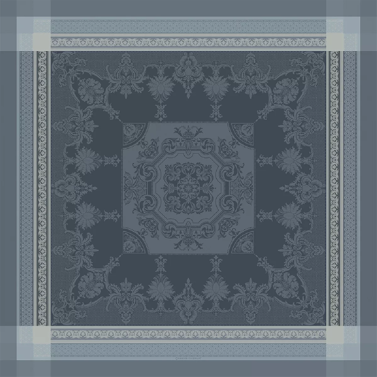 Garnier Thiebaut Nappe Anti Tache Pur Coton Gris Gris Fontainebleau Gris