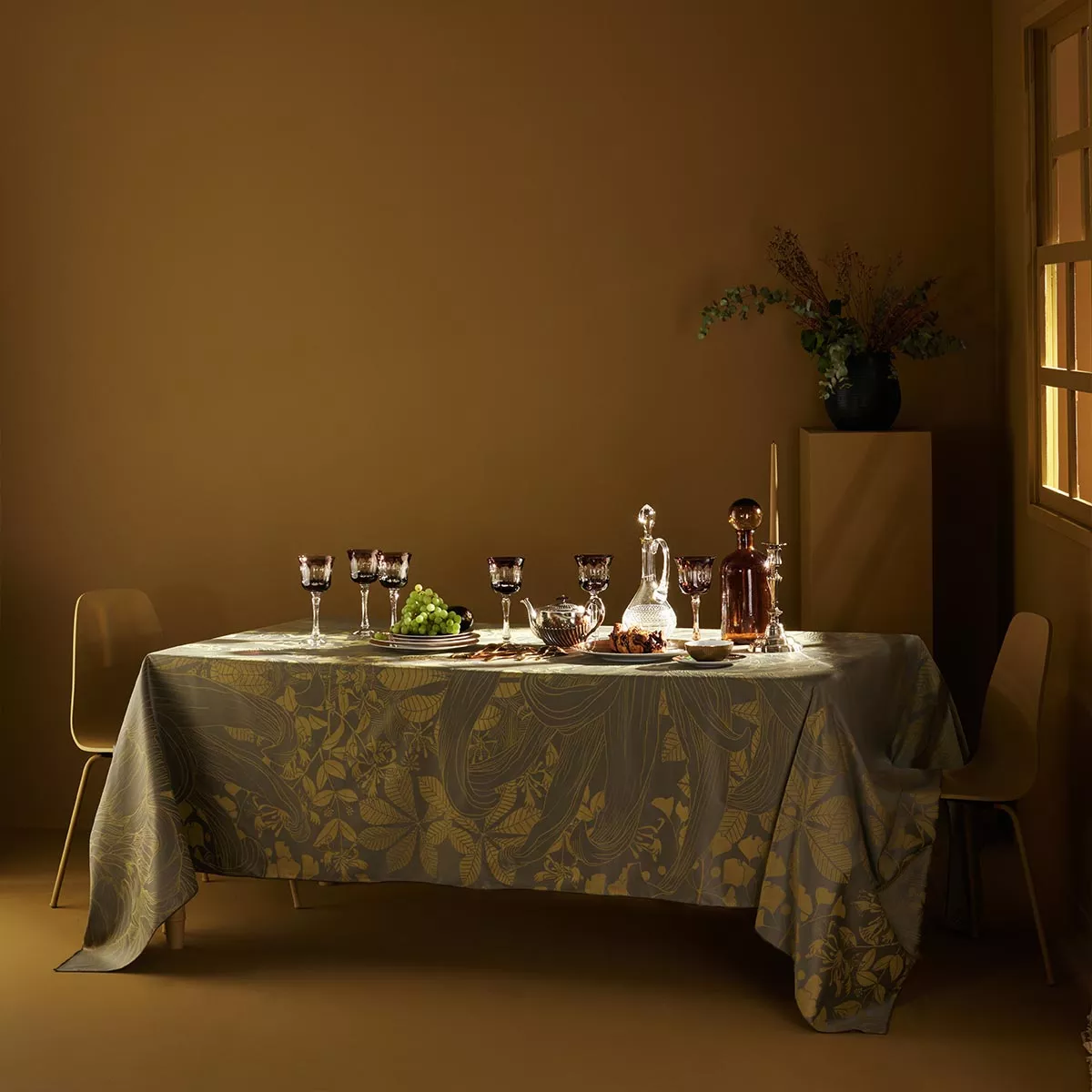 garnier thiebaut Nappe anti tache pur coton or or pale Super nature or pale