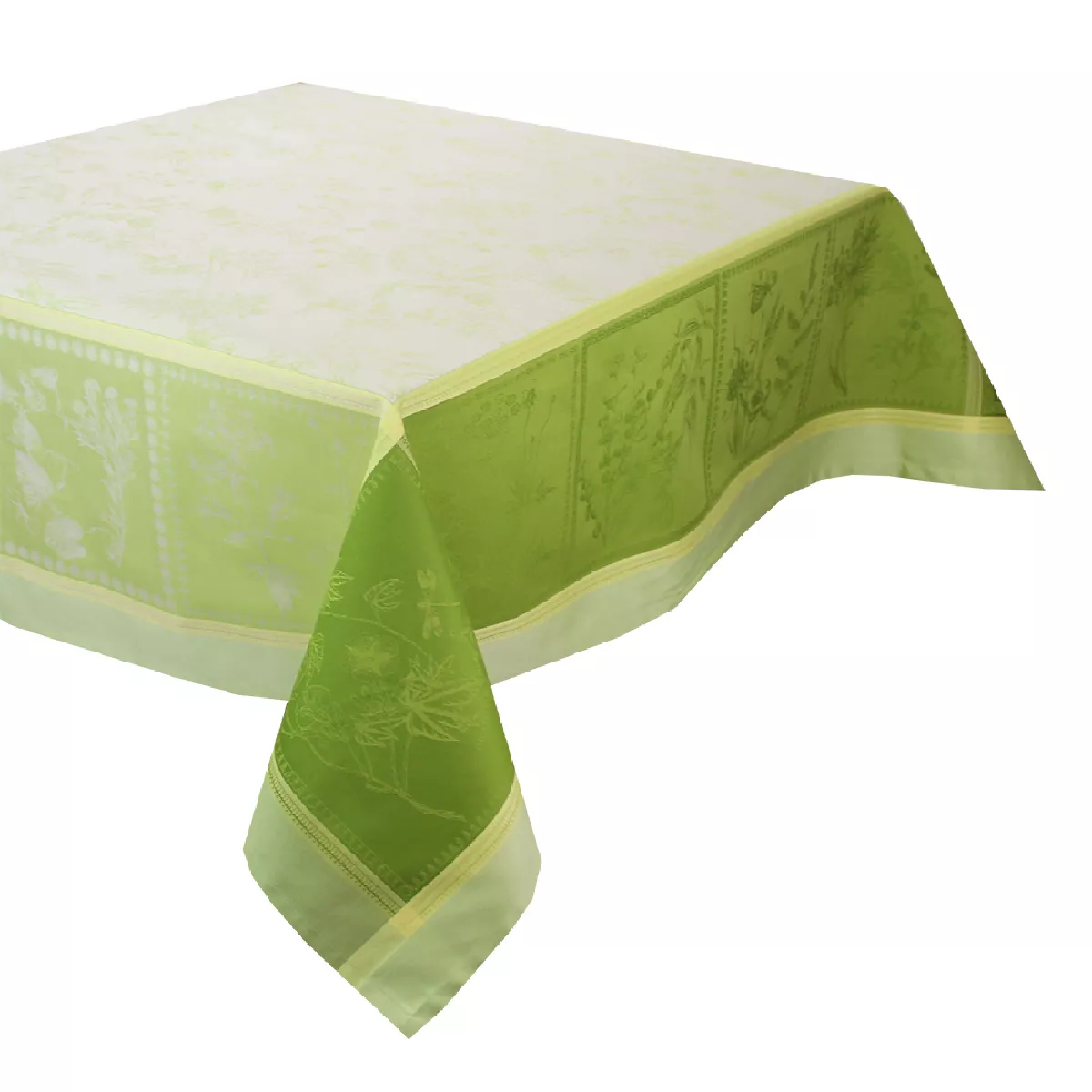 Garnier Thiebaut Nappe Anti Tache Pur Coton Vert Prairie Herbora Prairie