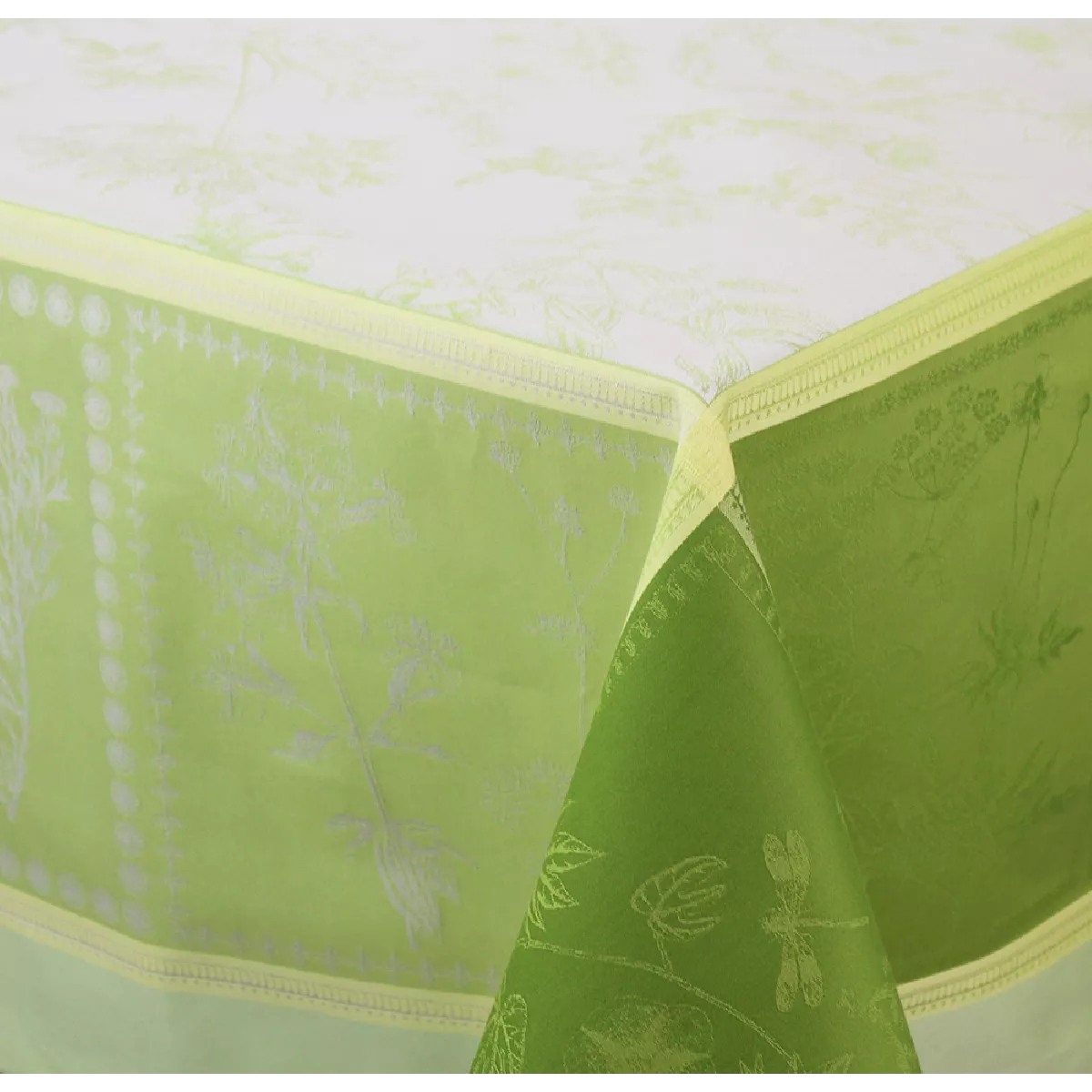 Garnier Thiebaut Nappe Anti Tache Pur Coton Vert Prairie Herbora Prairie