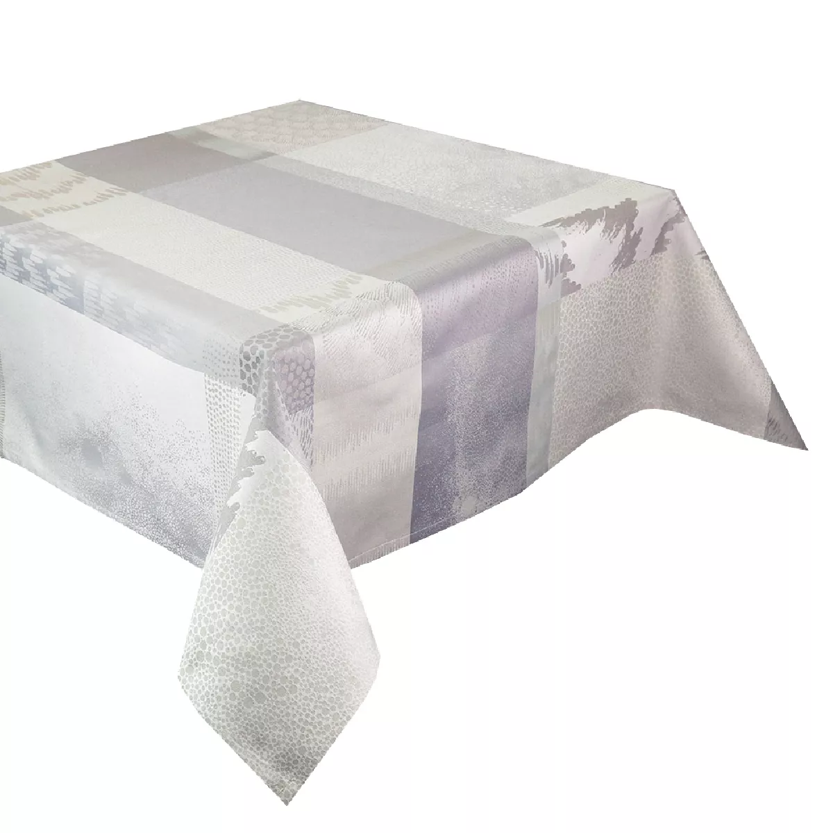 Garnier Thiebaut Nappe Enduite Pur Coton Gris Vapeur Mille Matieres Vapeur