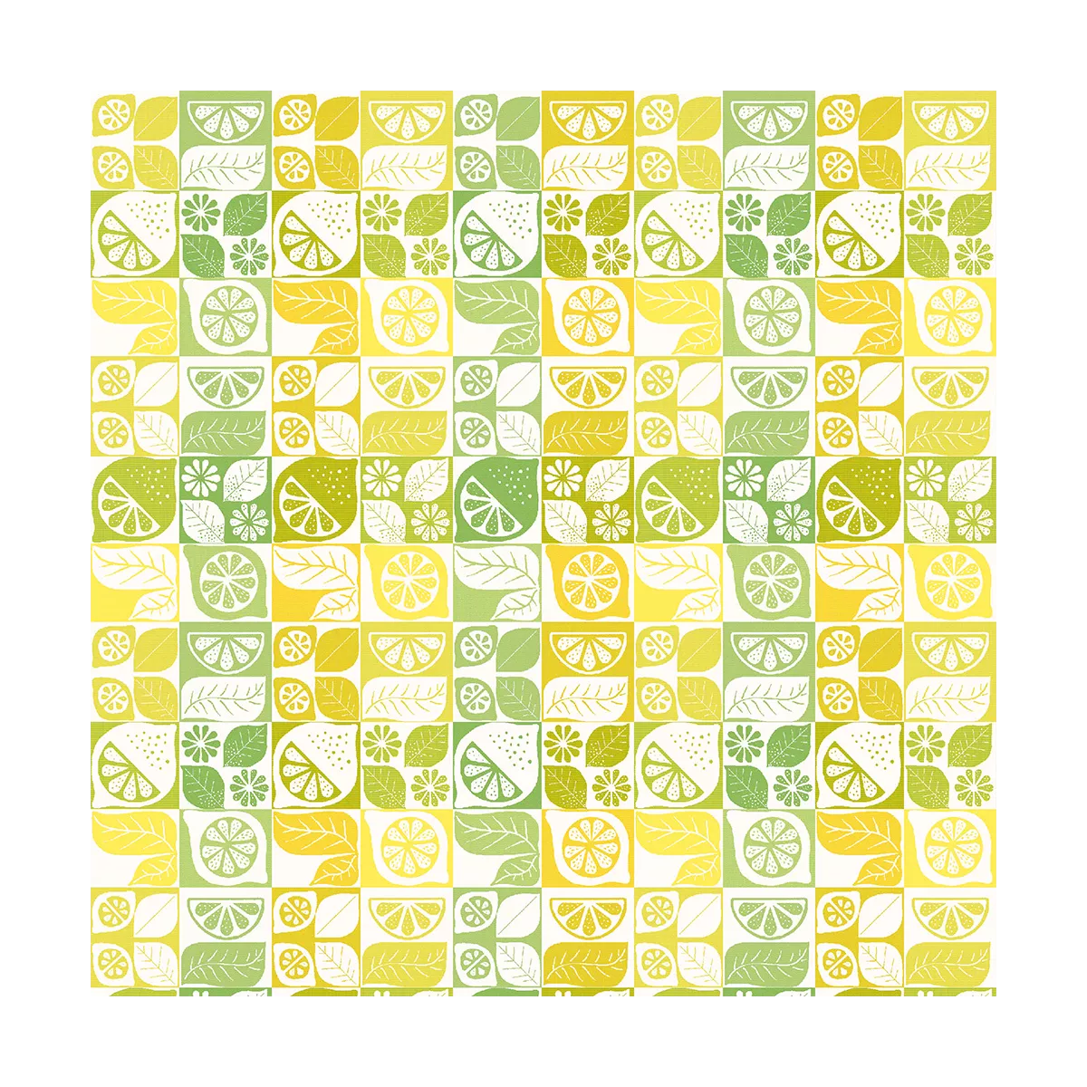 Garnier Thiebaut Nappe Enduite Pur Coton Jaune Fresh Mille Citrus Fresh
