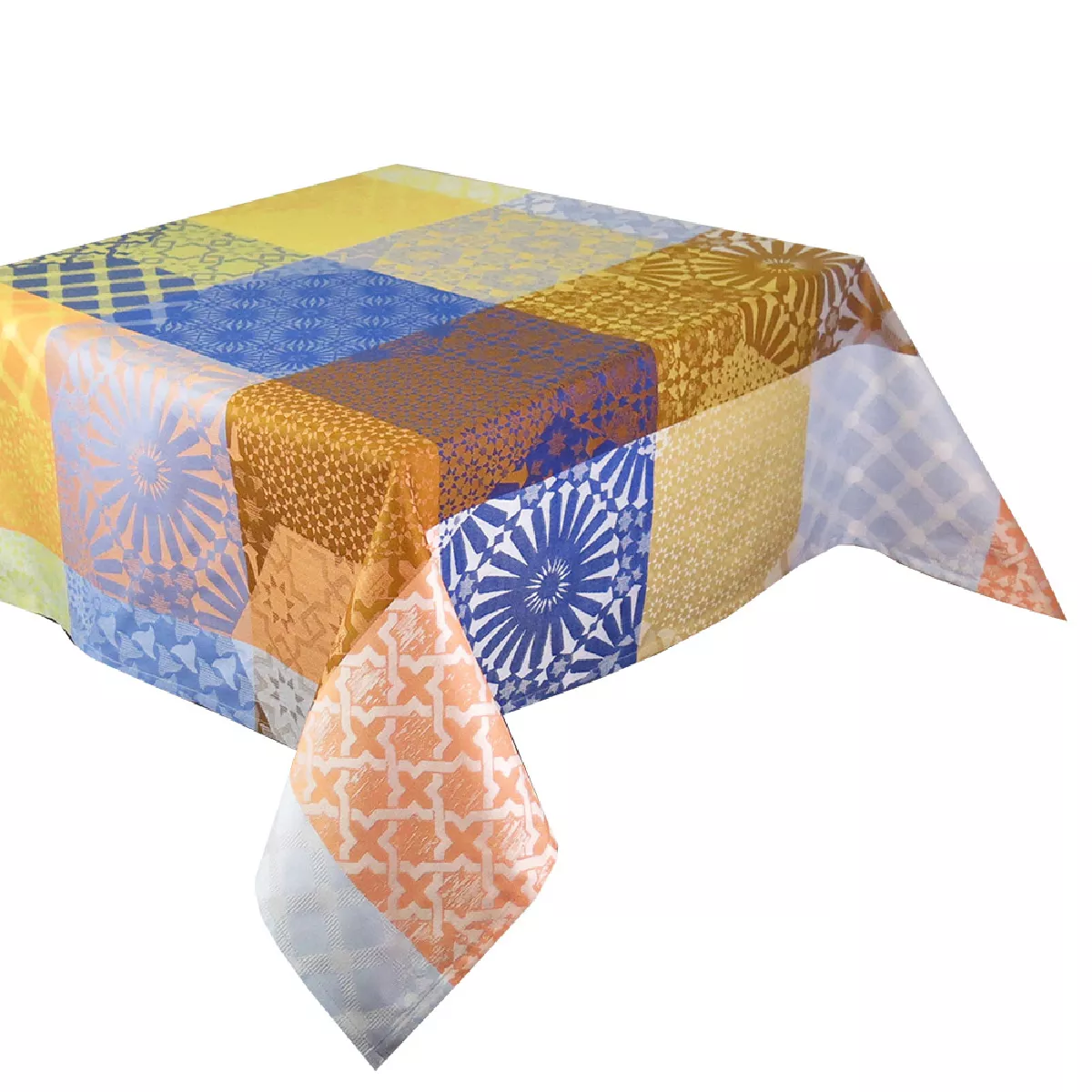 Garnier Thiebaut Nappe Enduite Pur Coton Multicolore Caliente Mille Zelliges Caliente