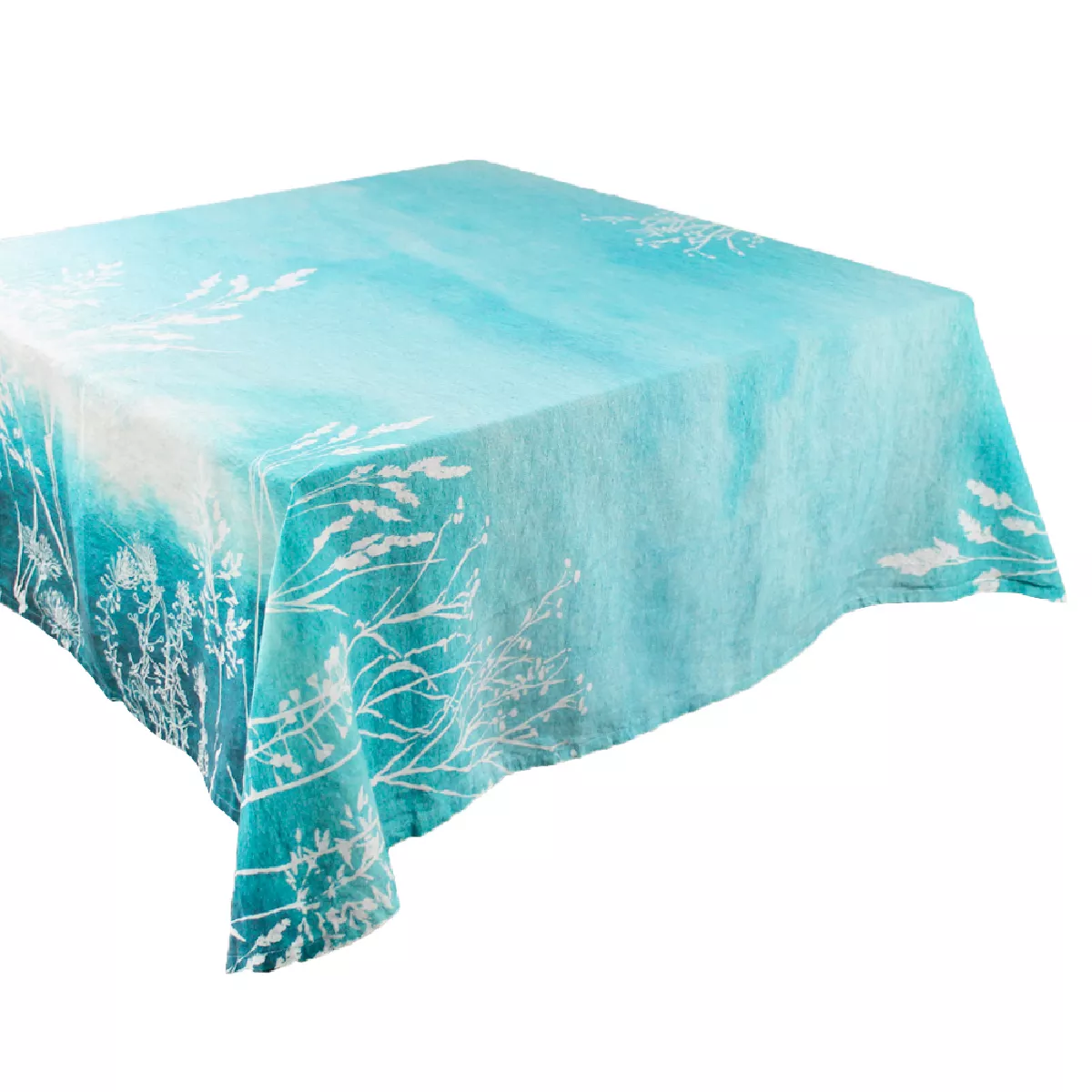 Garnier Thiebaut Nappe Imprimée Métis Lin & Coton Bleu Indigo Mille Silhouettes Indigo
