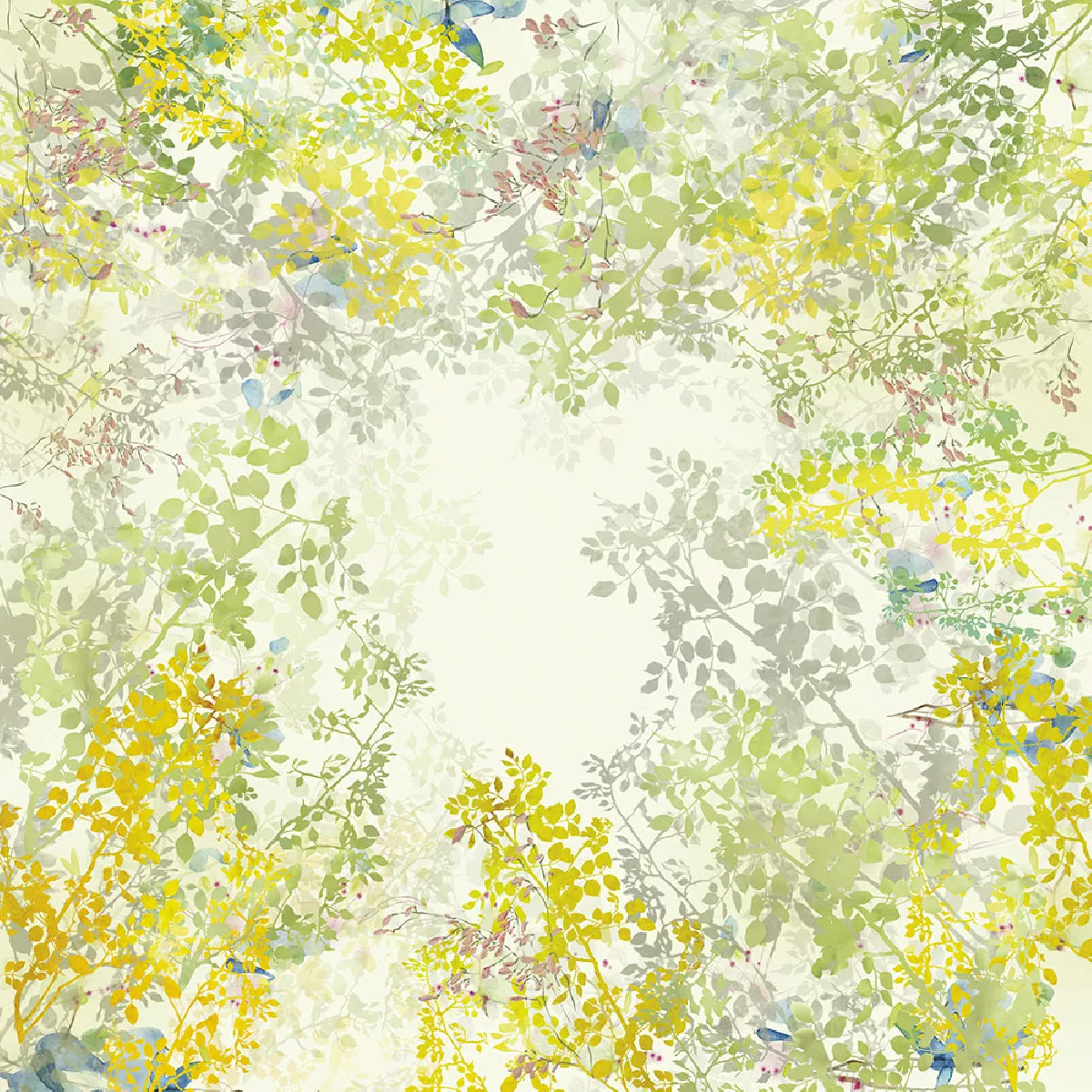 Garnier Thiebaut Nappe Imprimée Métis Lin & Coton Multicolore Blanc Canopee Blanc