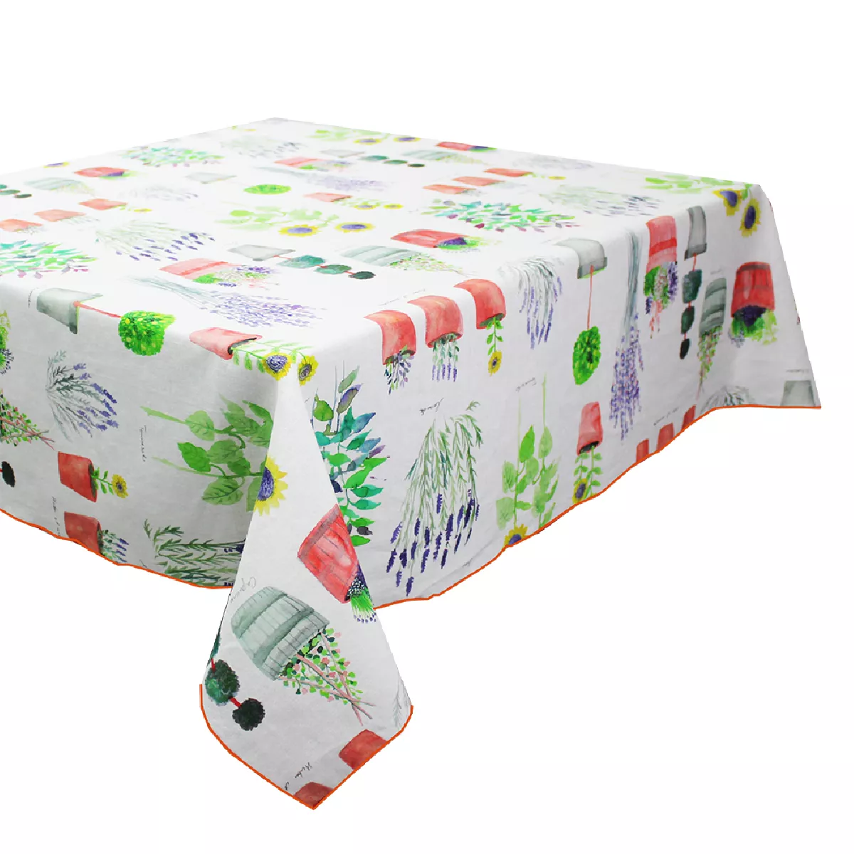 Garnier Thiebaut Nappe Imprimée Métis Lin & Coton Multicolore Floraison Mille Pepinieres Floraison