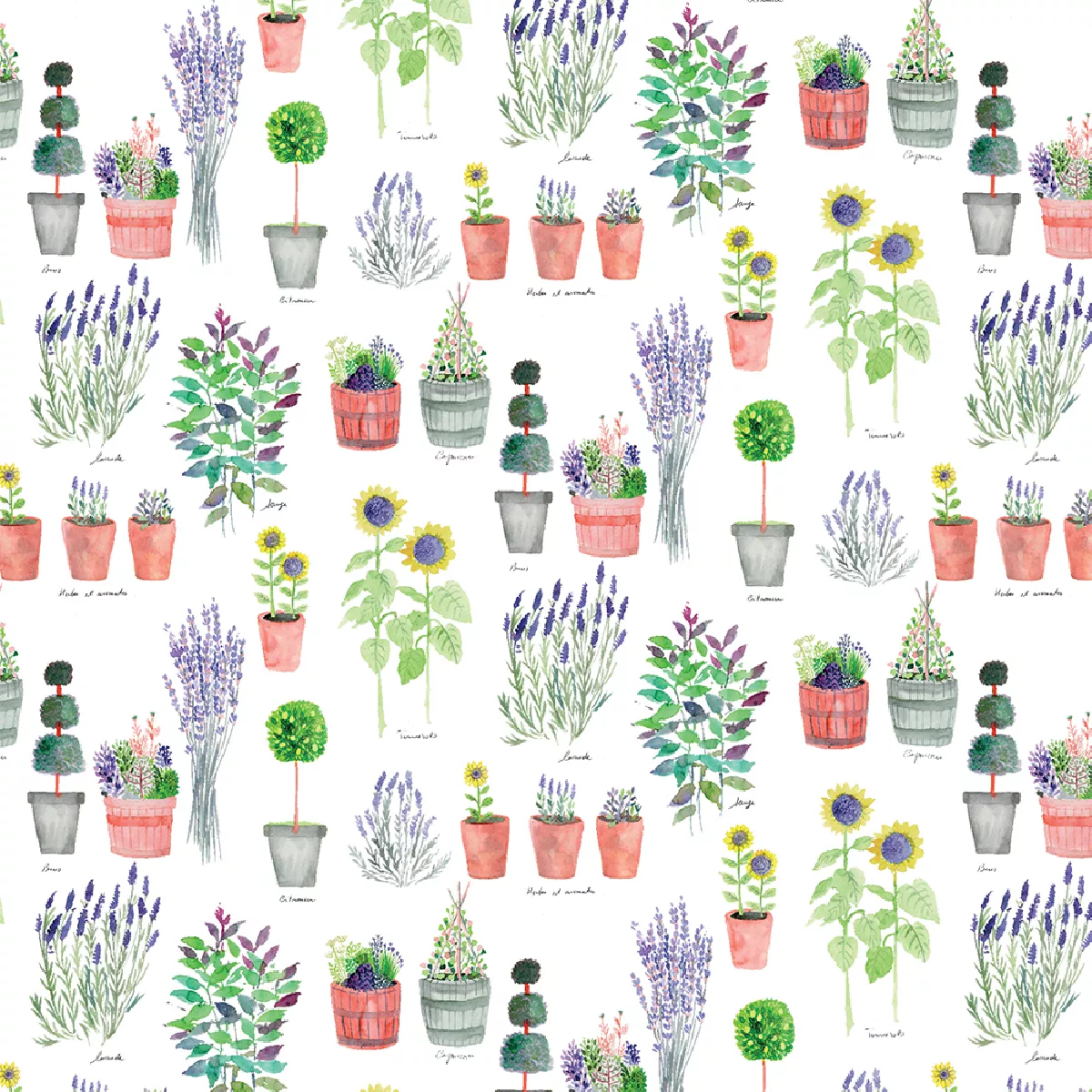 Garnier Thiebaut Nappe Imprimée Métis Lin & Coton Multicolore Floraison Mille Pepinieres Floraison
