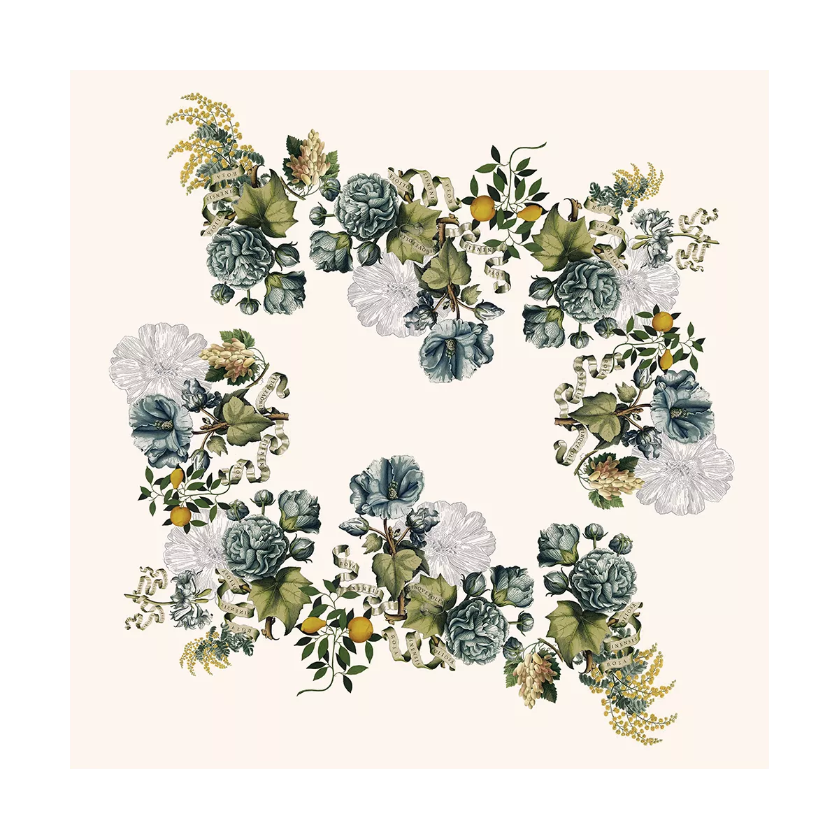 Garnier Thiebaut Nappe Imprimée Métis Lin & Coton Multicolore Naturel Giardino Naturel