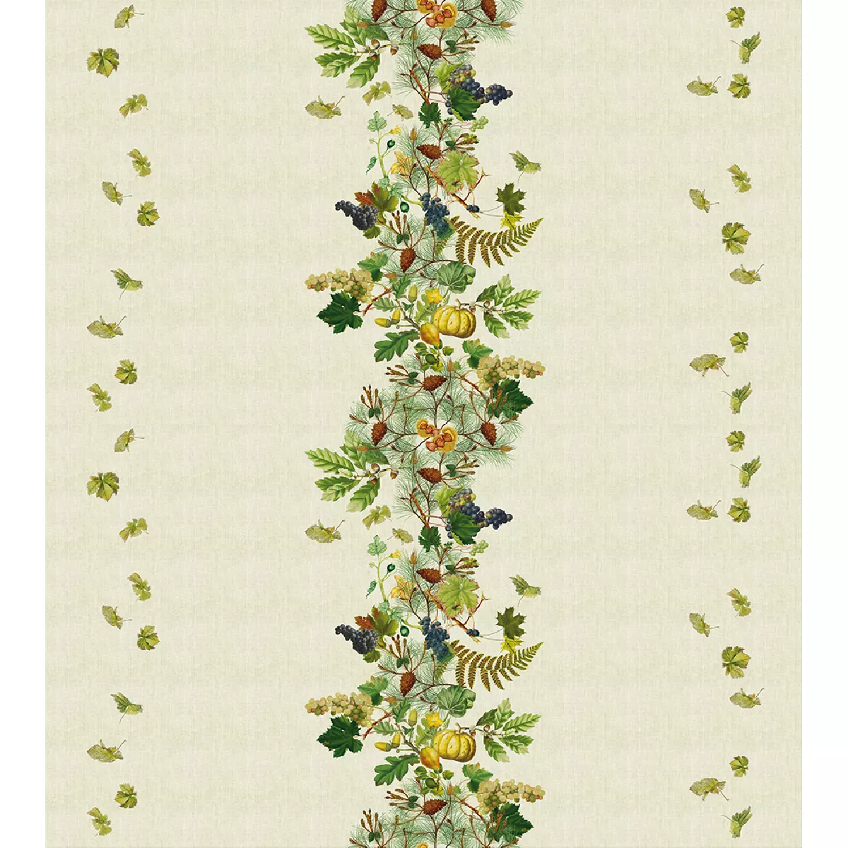 Garnier Thiebaut Nappe Imprimée Métis Lin & Coton Multicolore Naturel Mille Delices Boises Naturel