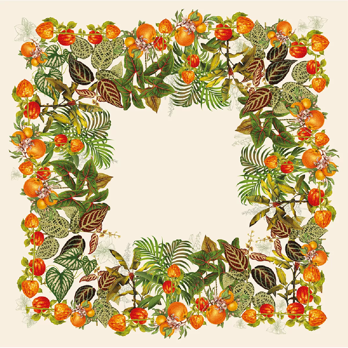 Garnier Thiebaut Nappe Imprimée Pur Lin Multicolore Natural Vintage Garden Natural