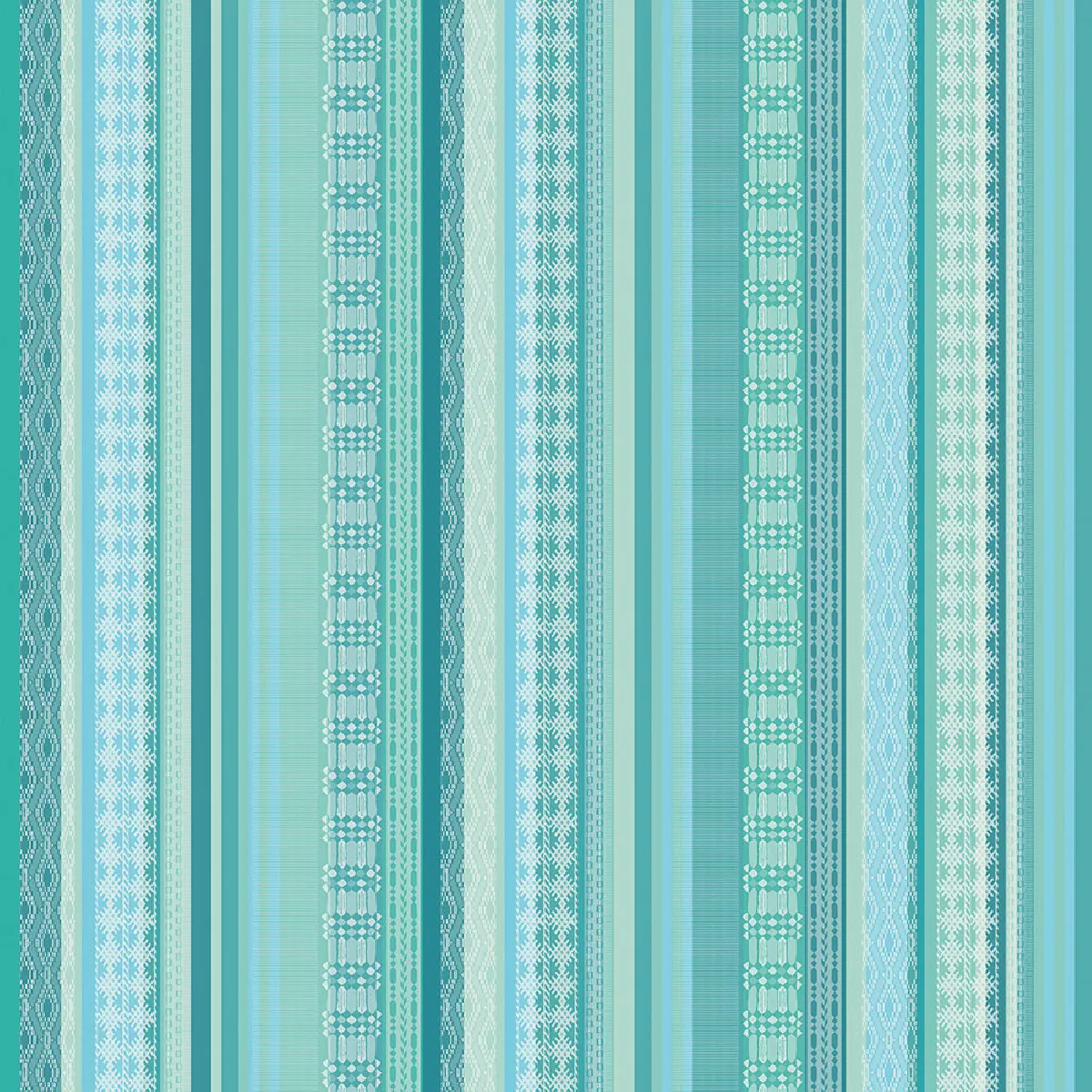 Garnier Thiebaut Nappe Jacquard Pur Coton Bleu Aqua Mille Veracruz Aqua