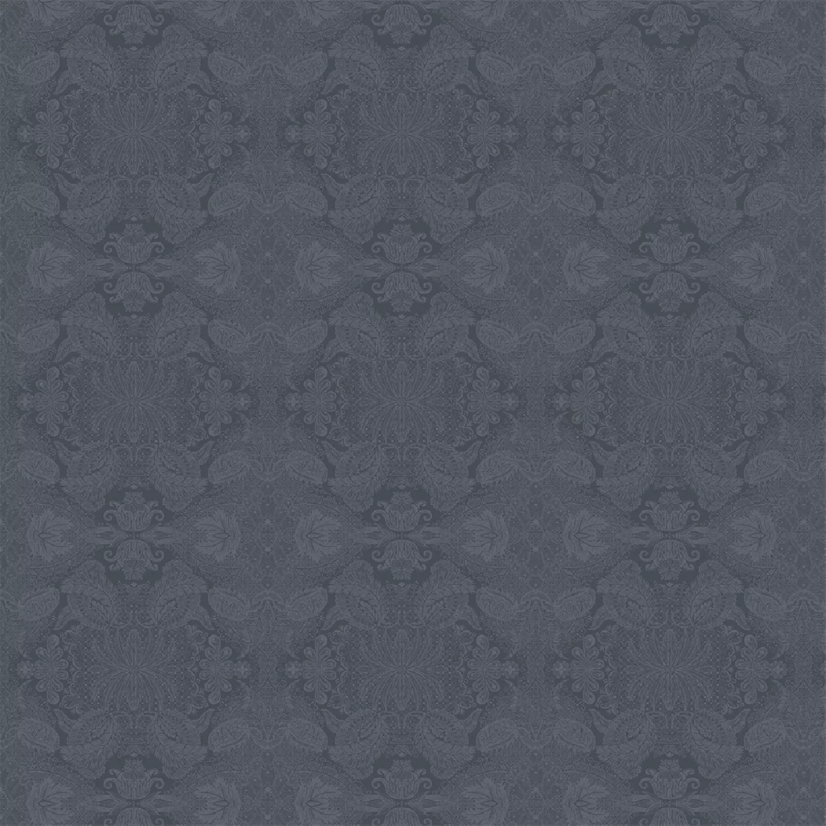 Garnier Thiebaut Nappe Jacquard Pur Coton Gris Zinc Mille Isaphire Zinc