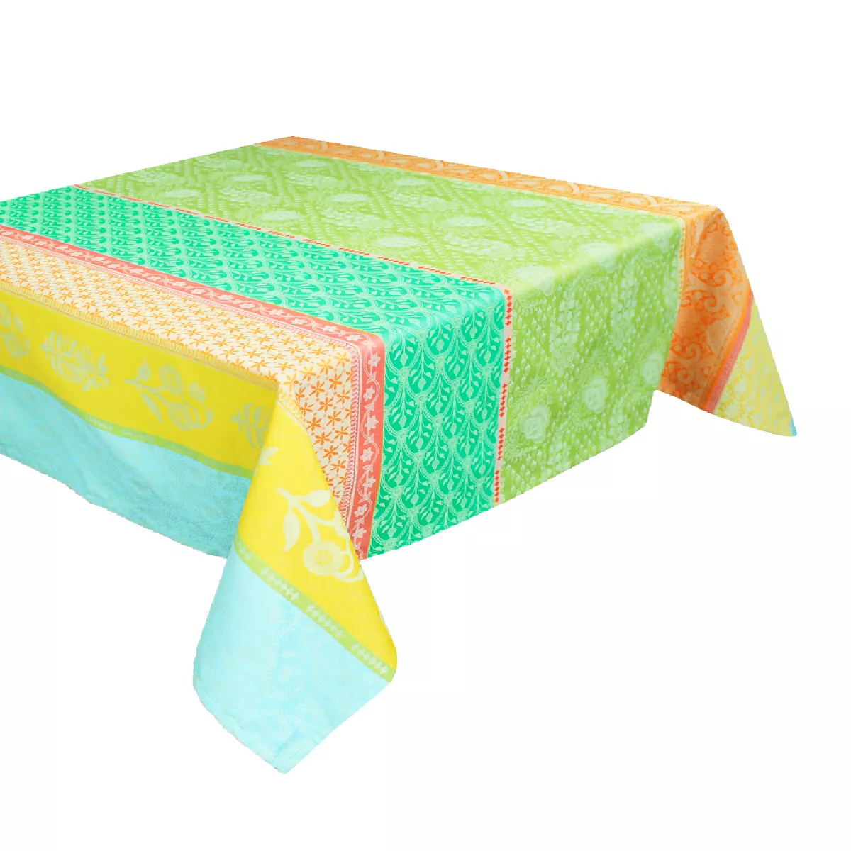Garnier Thiebaut Nappe Jacquard Pur Coton Multicolore Kerala Mille Saris Kerala