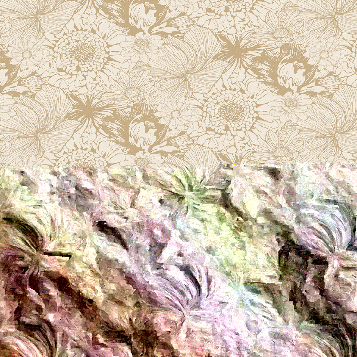 Garnier Thiebaut Nappe Métis Lin & Coton Lavé Coloris Beige Naturel Mille Bloom Naturel