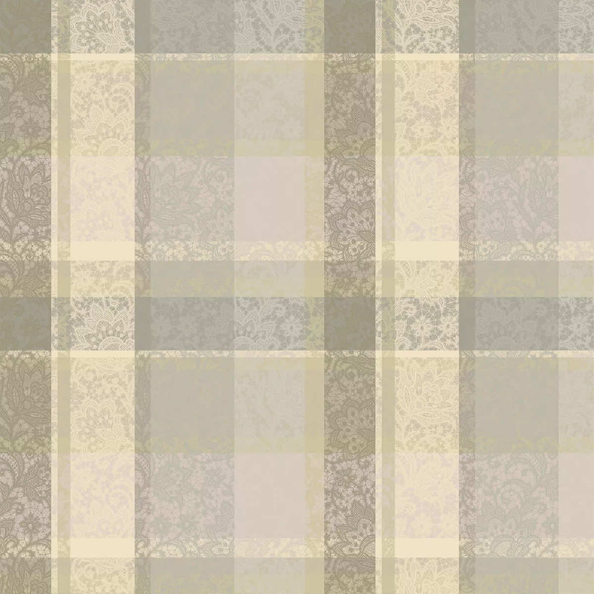 garnier thiebaut Nappe sur mesure pur coton coloris beige naturel Mille dentelles naturel