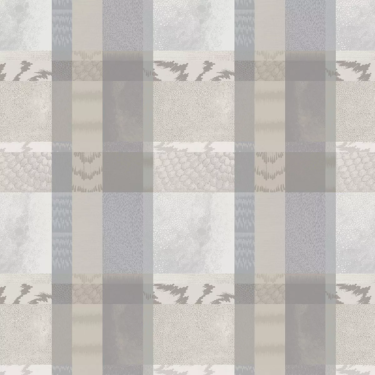 garnier thiebaut Nappe sur mesure pur coton coloris gris vapeur Mille matieres vapeur