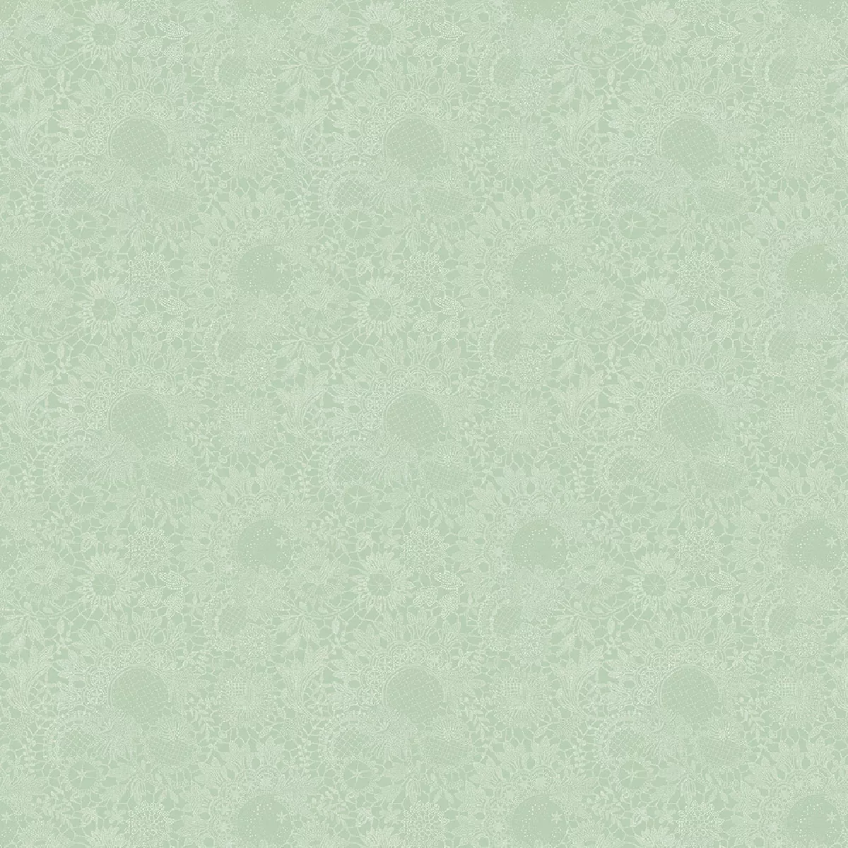 garnier thiebaut Nappe sur mesure pur coton coloris vert jade Mille guipures jade