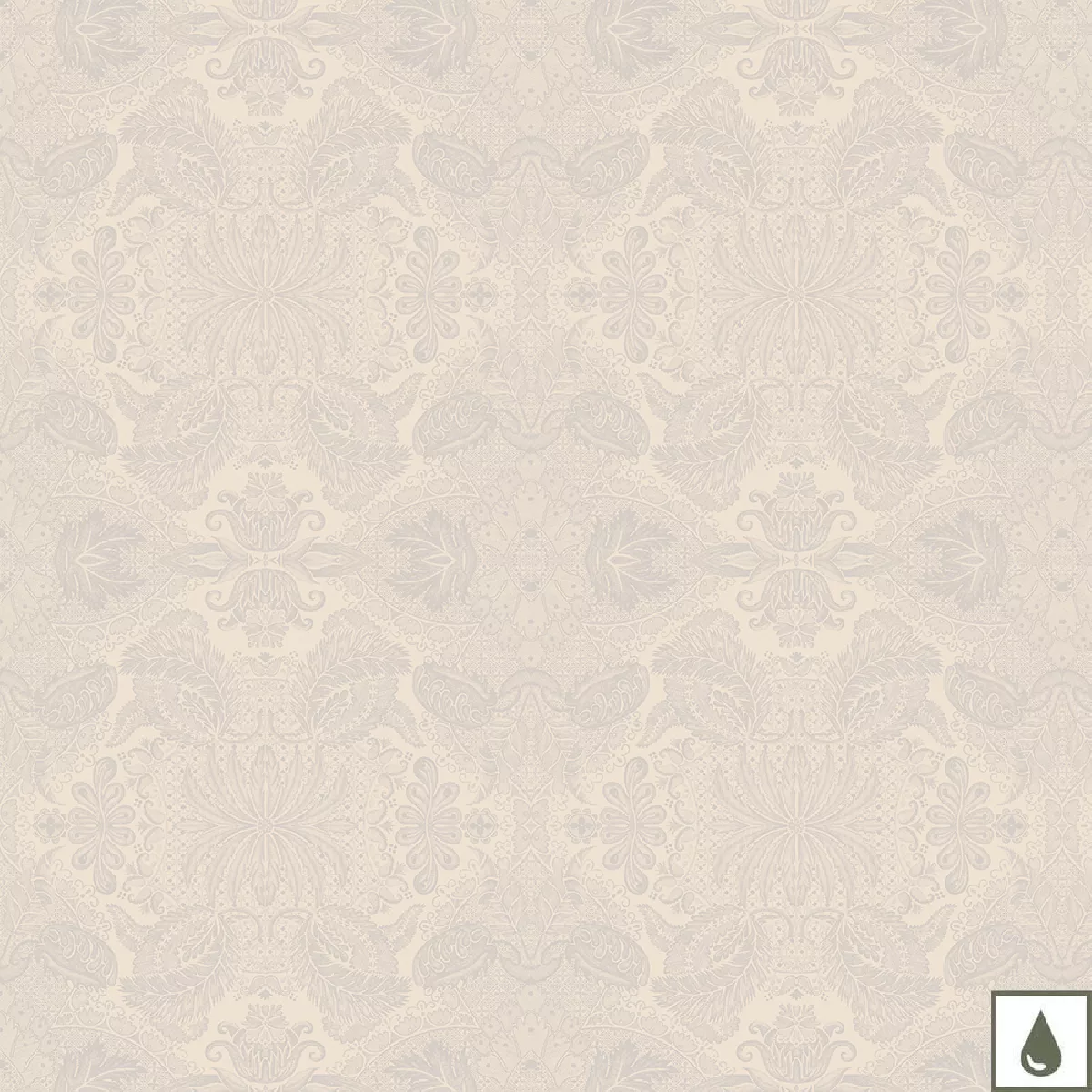 Garnier Thiebaut Nappe Sur Mesure Pur Coton Enduit Imperméable Coloris Beige Parchemin Mille Isaphire Parchemin