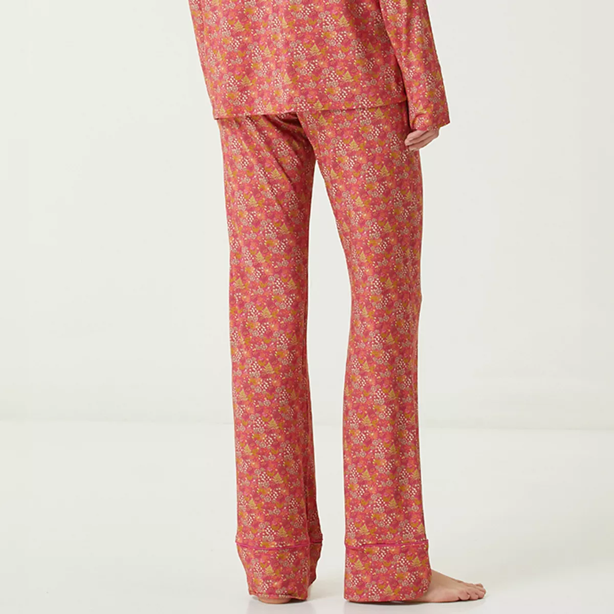 Garnier Thiebaut Pantalon Jersey De Viscose & élasthanne Coloris Rose Framboise Sous-bois Framboise