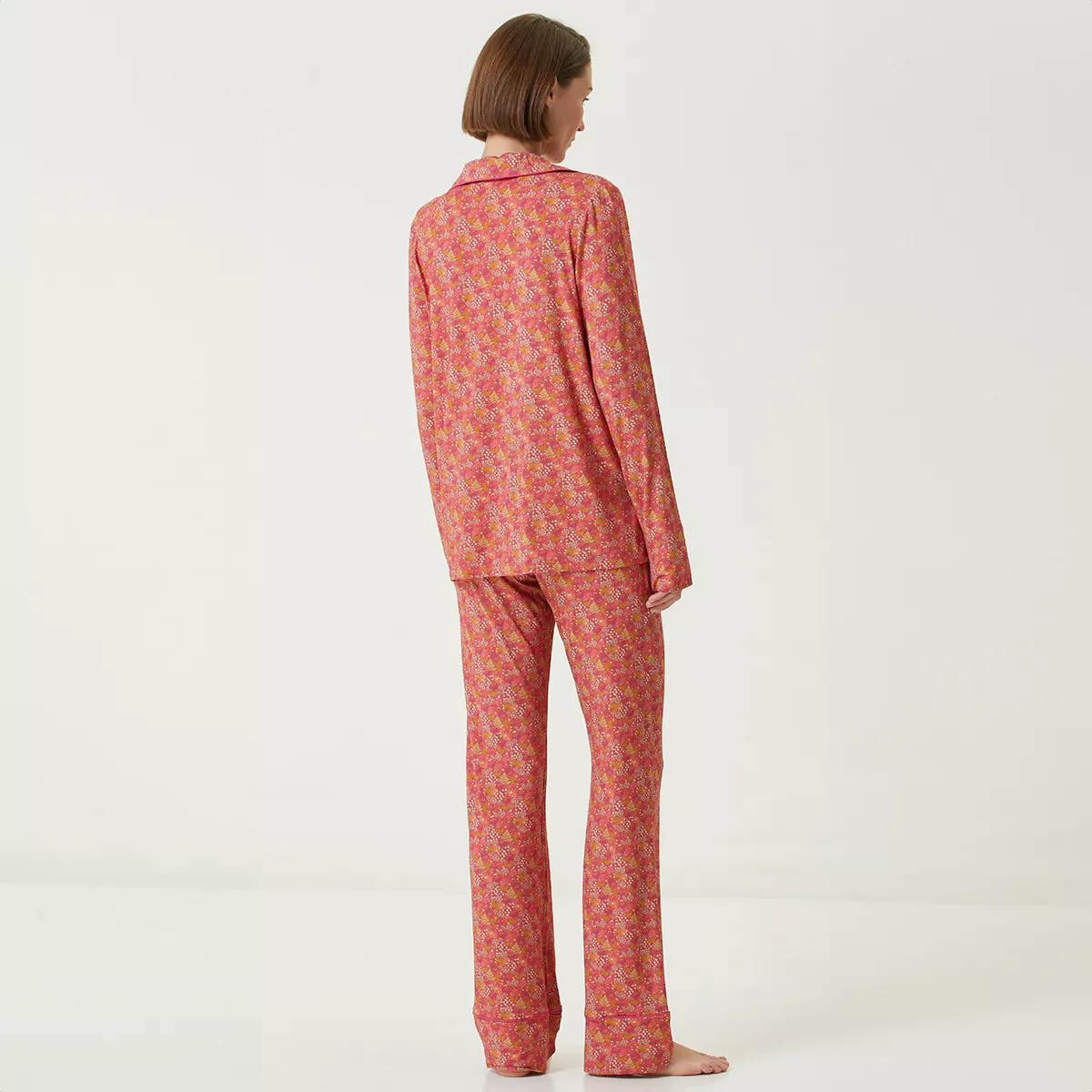 garnier thiebaut Pantalon jersey de viscose & élasthanne coloris rose framboise Sous-bois framboise