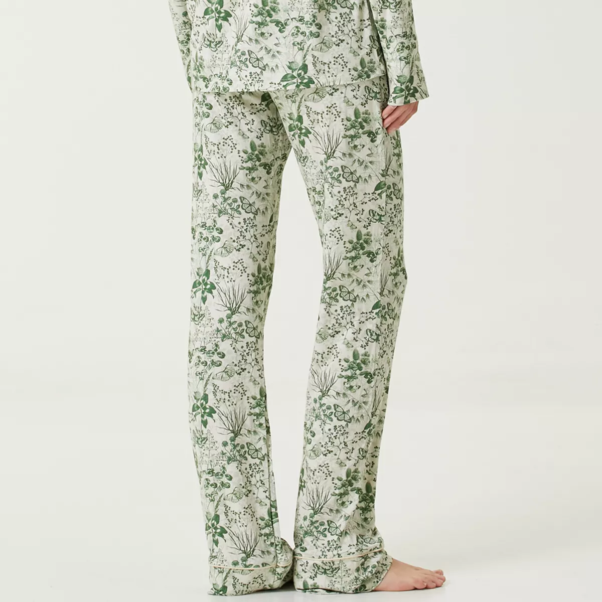 Garnier Thiebaut Pantalon Jersey De Viscose & élasthanne Coloris Vert Vert Trefles Vert