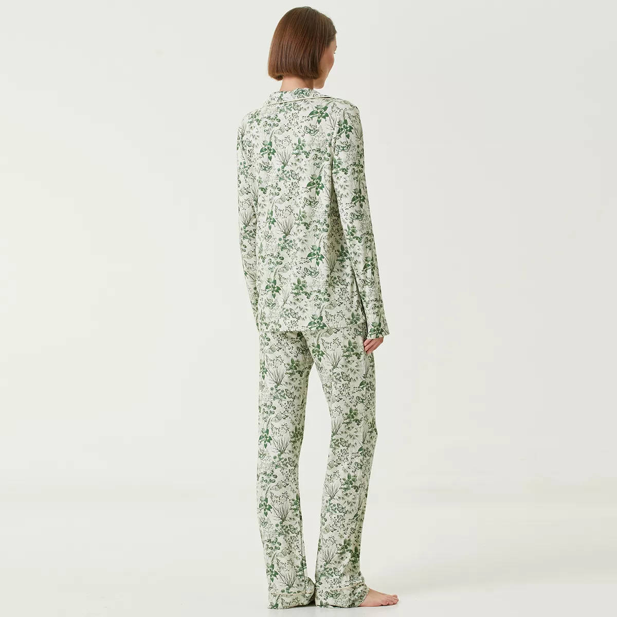 Garnier Thiebaut Pantalon Jersey De Viscose & élasthanne Coloris Vert Vert Trefles Vert