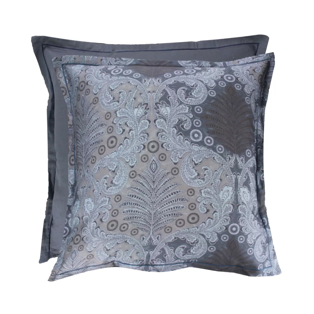 Garnier Thiebaut Parure De Lit Satin De Coton 120 Fils/cm² Noir Nocturne Modèle Suzie Nocturne