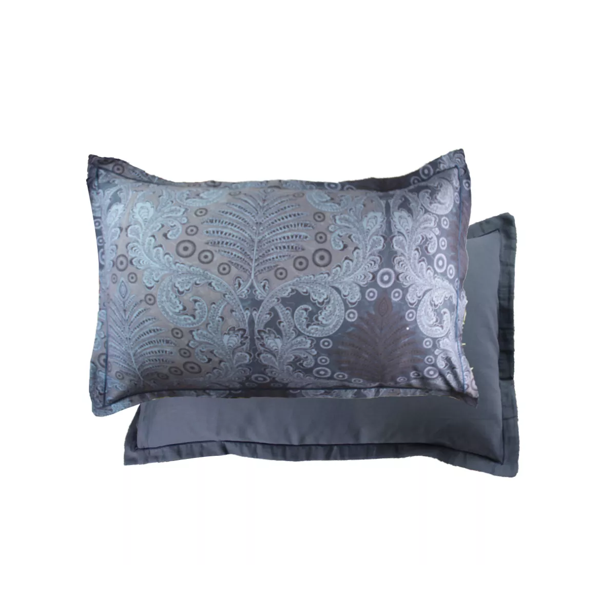 Garnier Thiebaut Parure De Lit Satin De Coton 120 Fils/cm² Noir Nocturne Modèle Suzie Nocturne