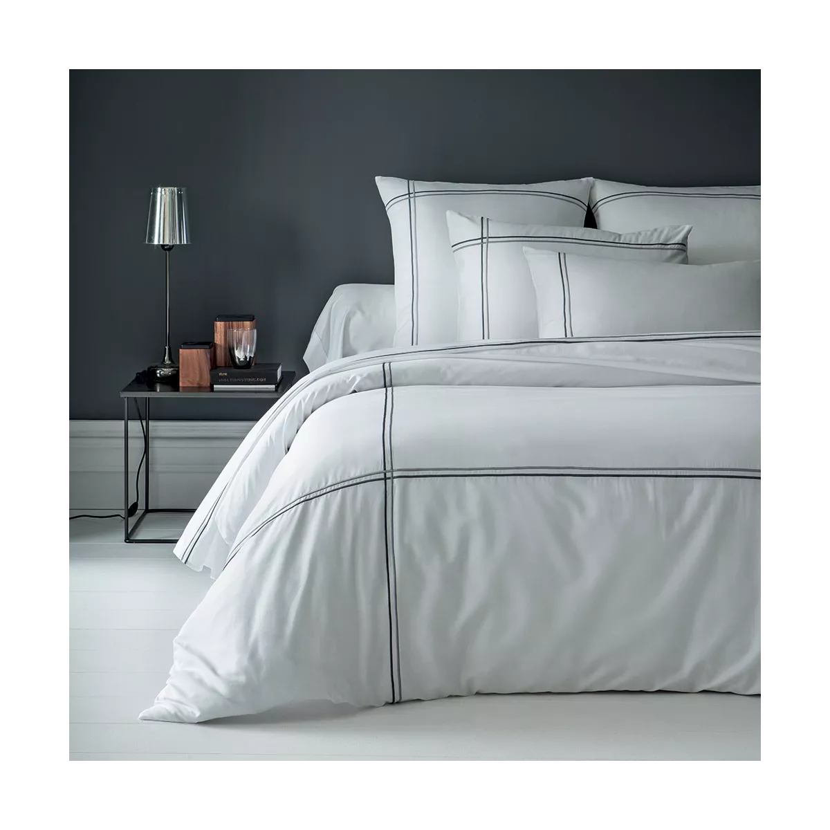 garnier thiebaut Parure de lit satin de coton 120 fils/cm² uni Modèle Palais chic uni