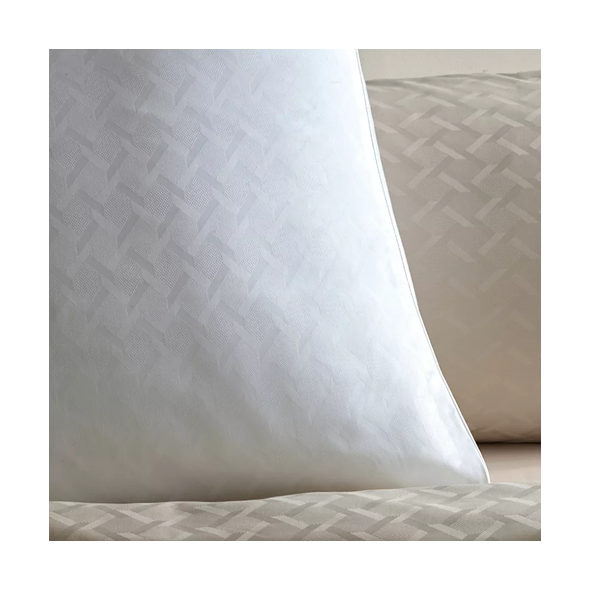 garnier thiebaut Parure de lit satin de coton blanc blanc Modèle Adagio blanc