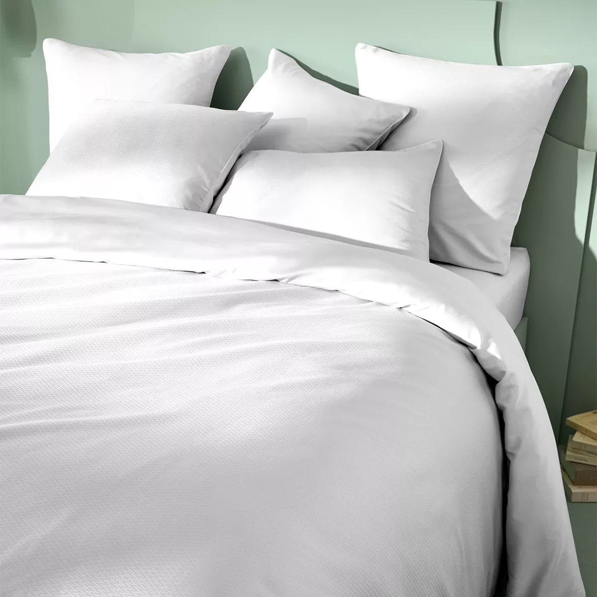 garnier thiebaut Parure de lit satin de coton blanc blanc Modèle Vibrato blanc