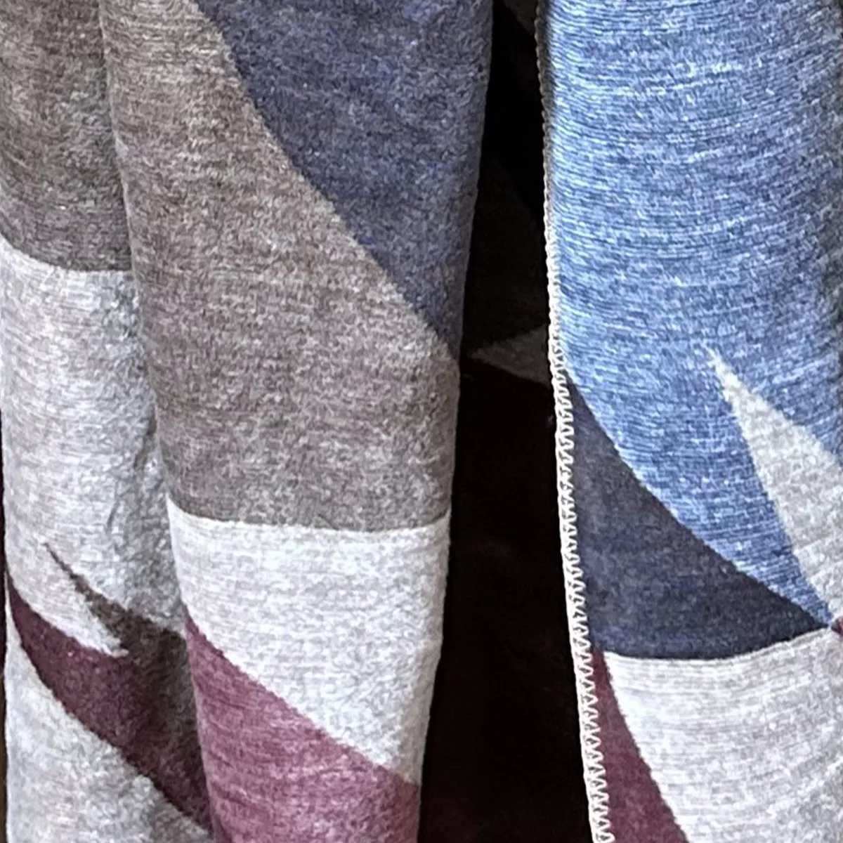 Garnier Thiebaut Plaid Coton & Autres Fibres Coloris Multicolore Lie De Vin Marius Lie De Vin