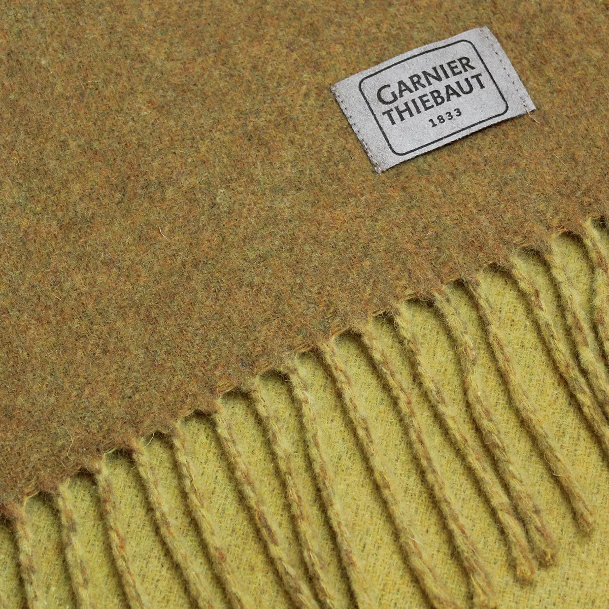 Garnier Thiebaut Plaid Laine & Autres Fibres Coloris Marron Mordore Duetto Mordore