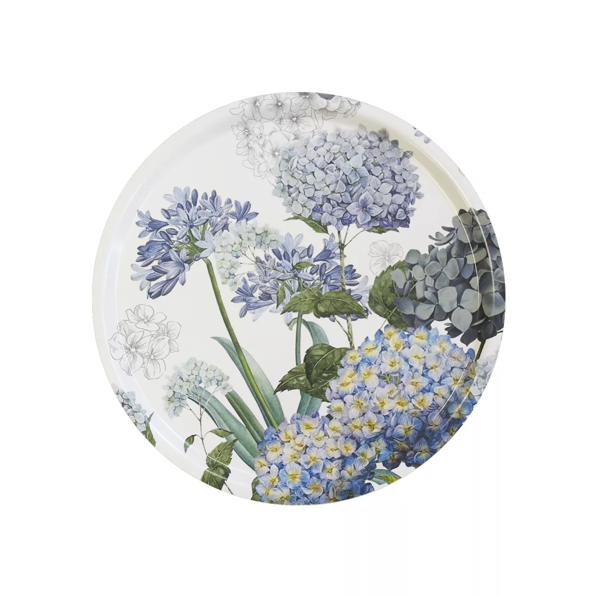 Garnier Thiebaut Plateau Bois Coloris Multicolore Bleu Jardin De Bretagne Bleu